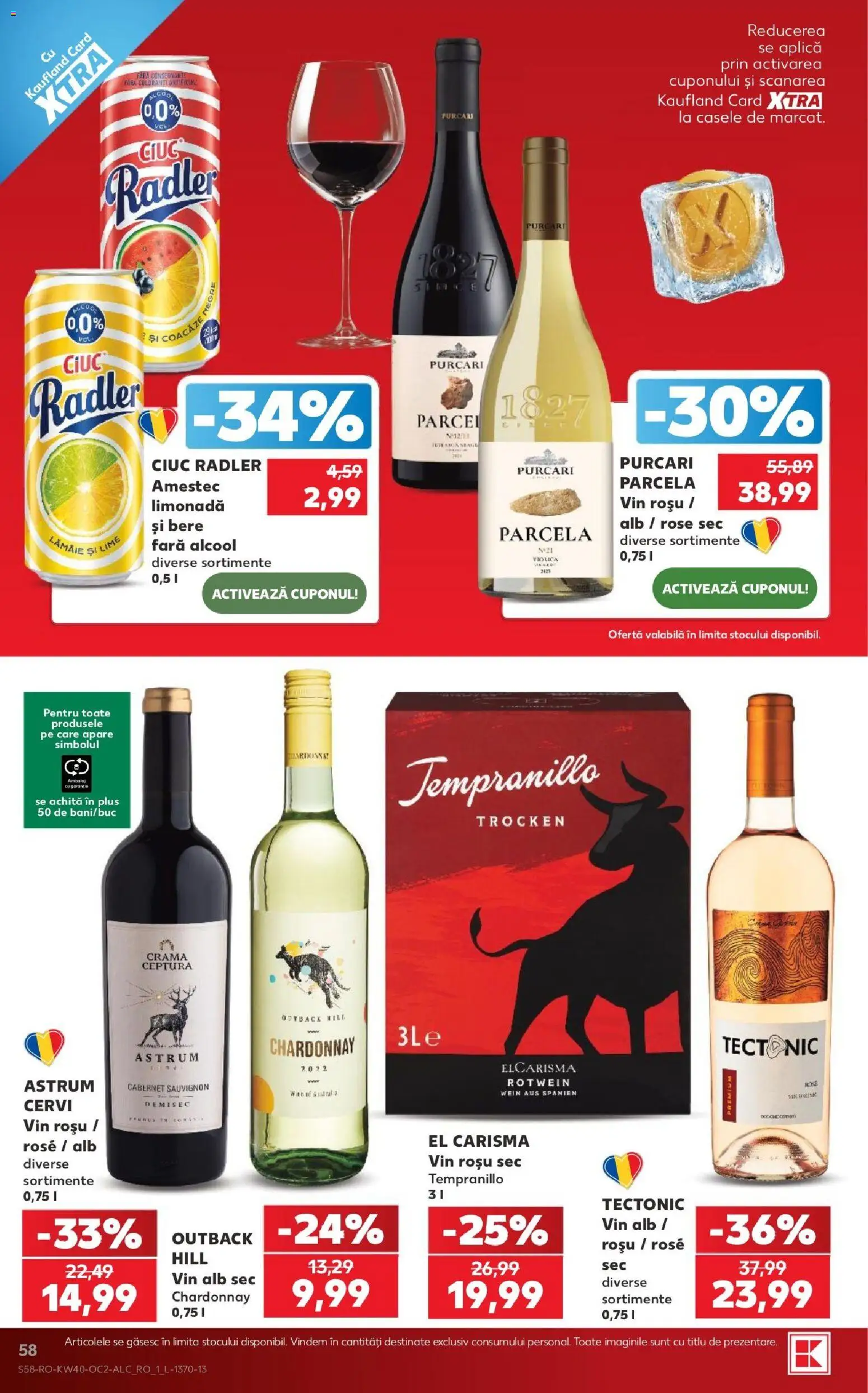 Noul catalog Kaufland – valabil de la 30.09.2026 | Pagină: 58 | Produse: Lime, Aplică, Vin, Bere