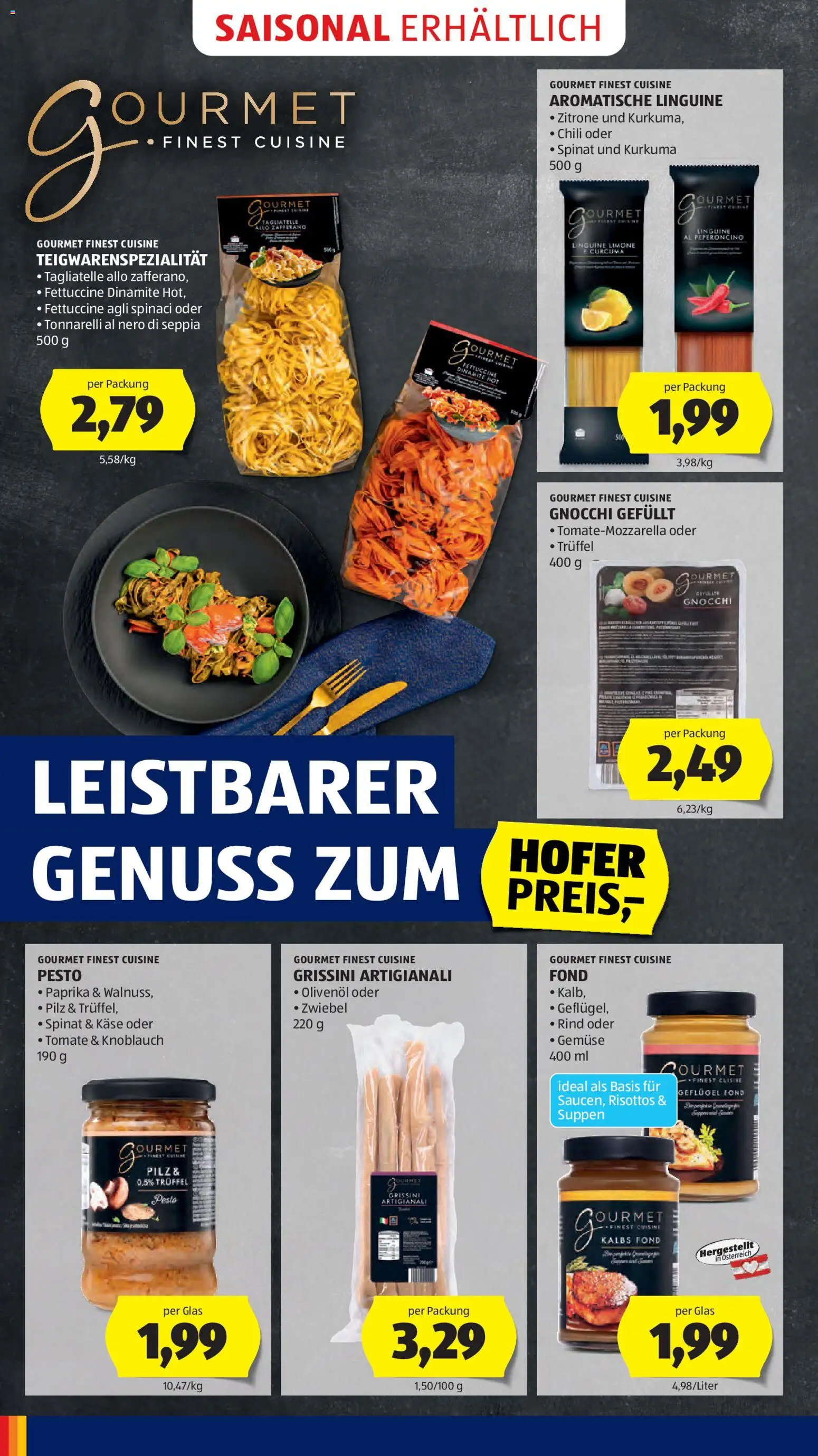 Hofer AT akciós ujság - amely érvényes a következő dátumtól: 06.03.2026 | Oldal: 22 | Termékek: Chili, Pesto, Grissini, Gnocchi