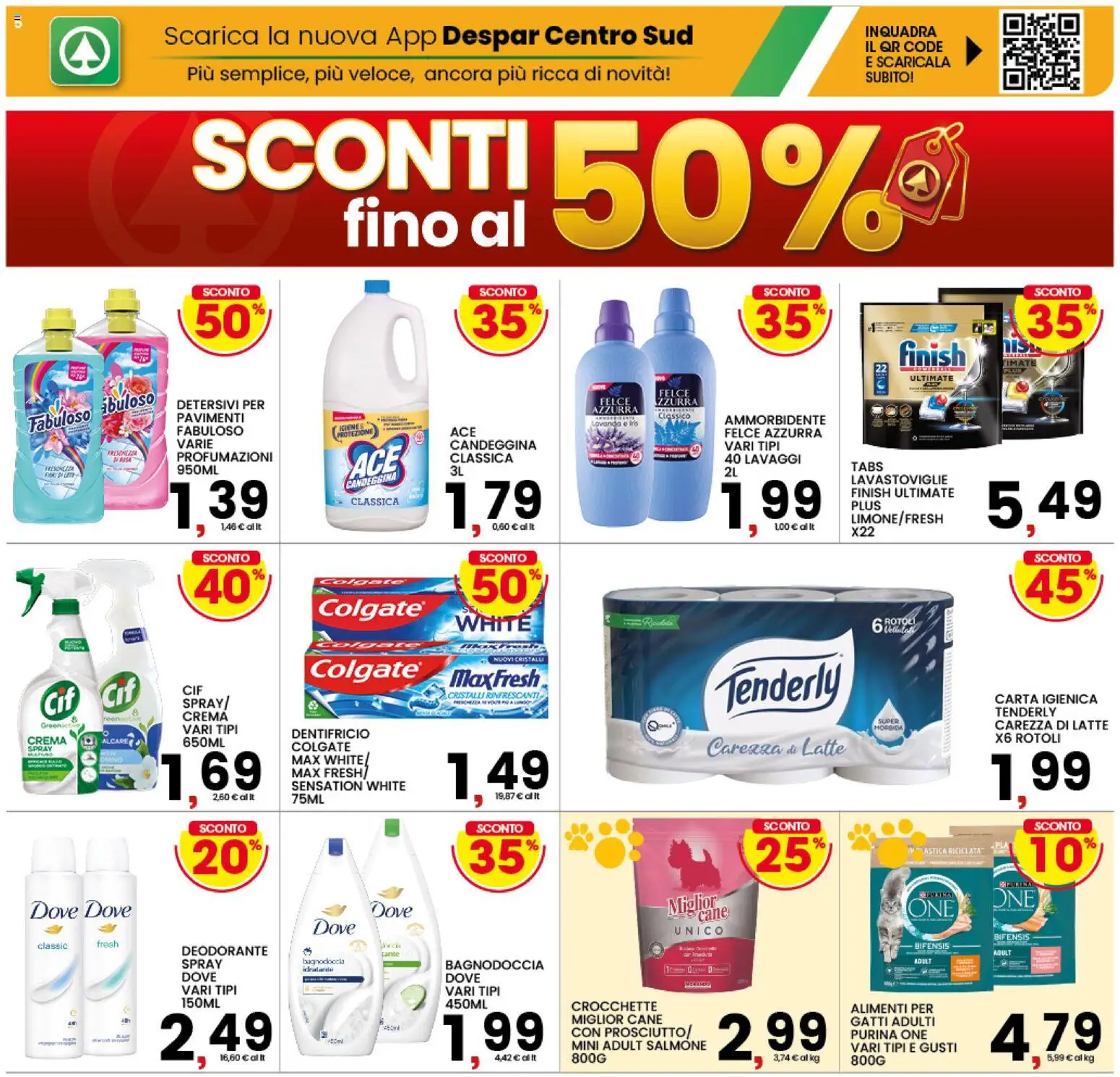 Volantino Interspar del 31/08/2026 | Pagina: 5 | Prodotti: Crema, Carta igienica, Latte, Crocchette