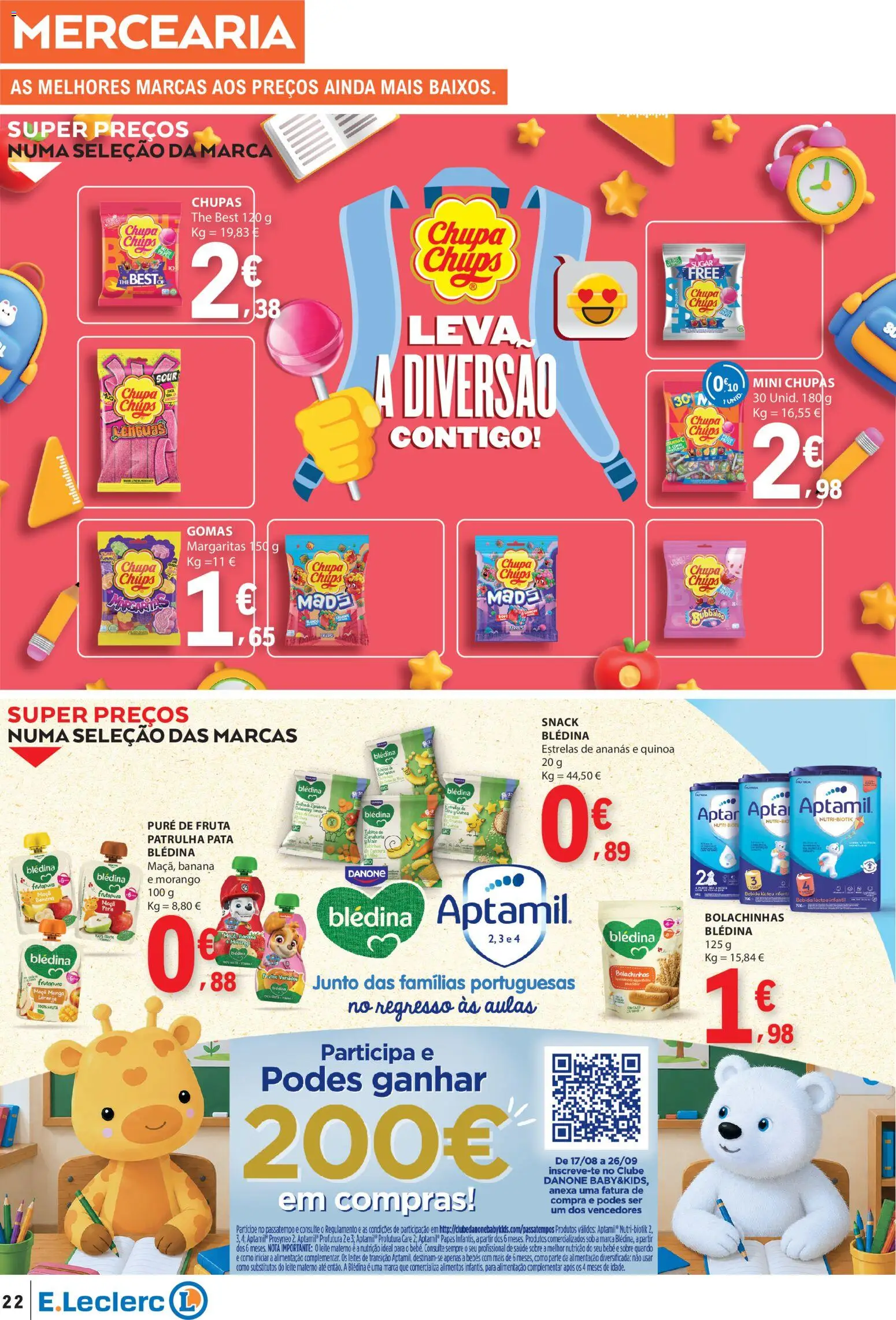 E.Leclerc folheto │ válido de 03/09/2026 | Página: 22 | Produtos: Banana, Quinoa, Leite, Maça