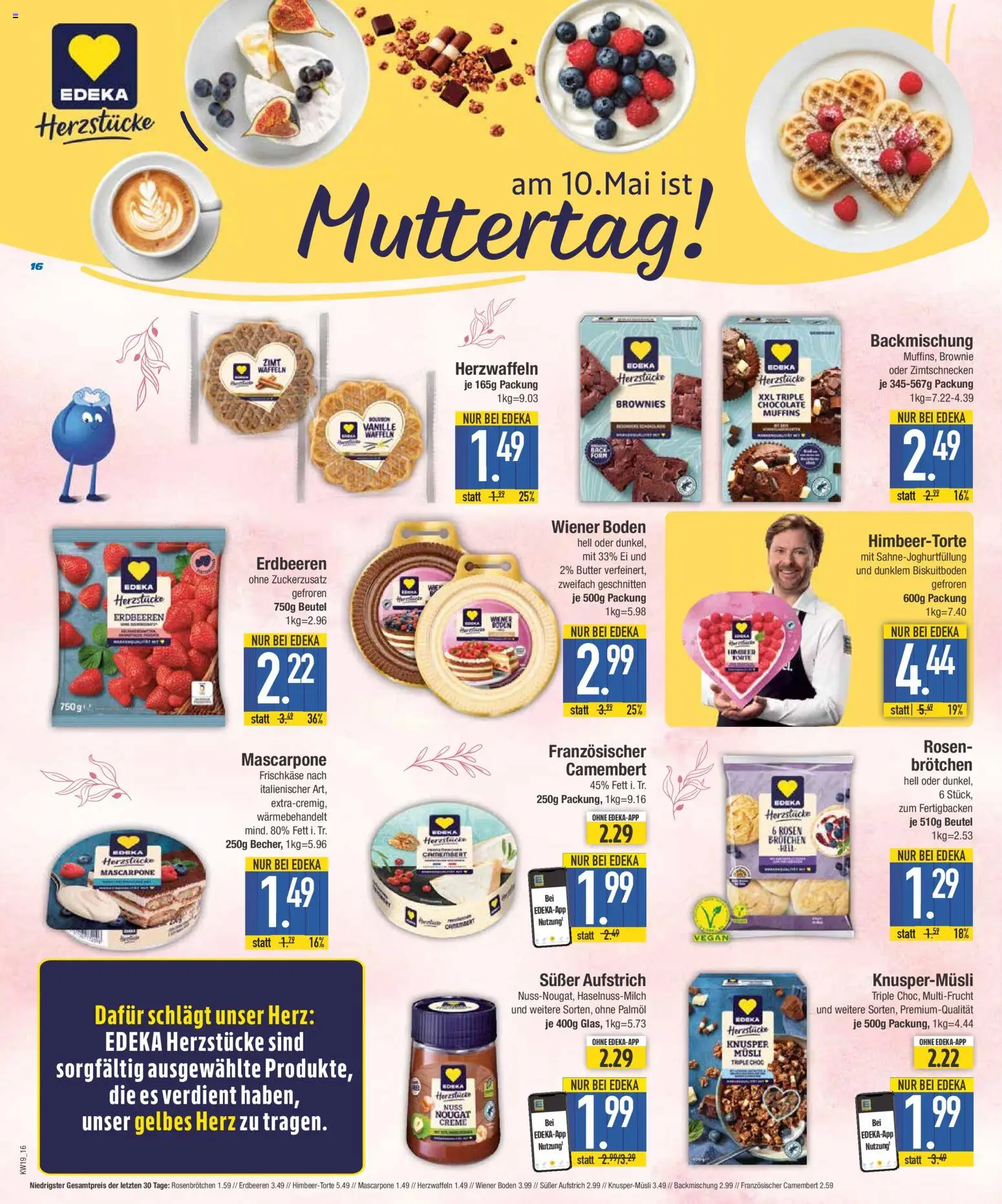 E center Prospekt 	 – gültig ab 04.05.2026 | Seite: 16 | Produkte: Musli, Creme, Erdbeeren, Frischkase