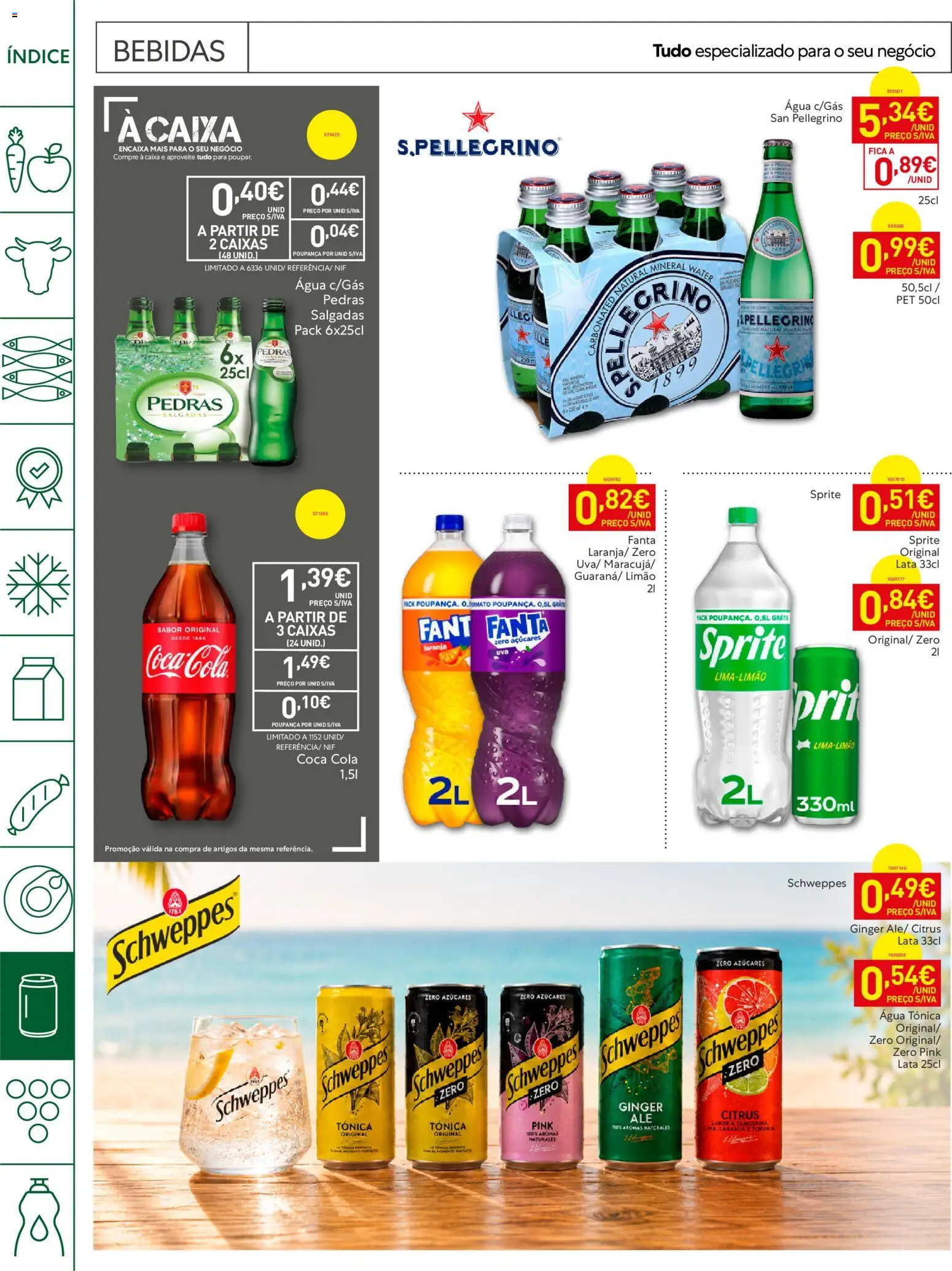 Recheio Horeca │ válido de 11/08/2026 | Página: 20 | Produtos: Fanta, Água tónica, Caixa, Sprite