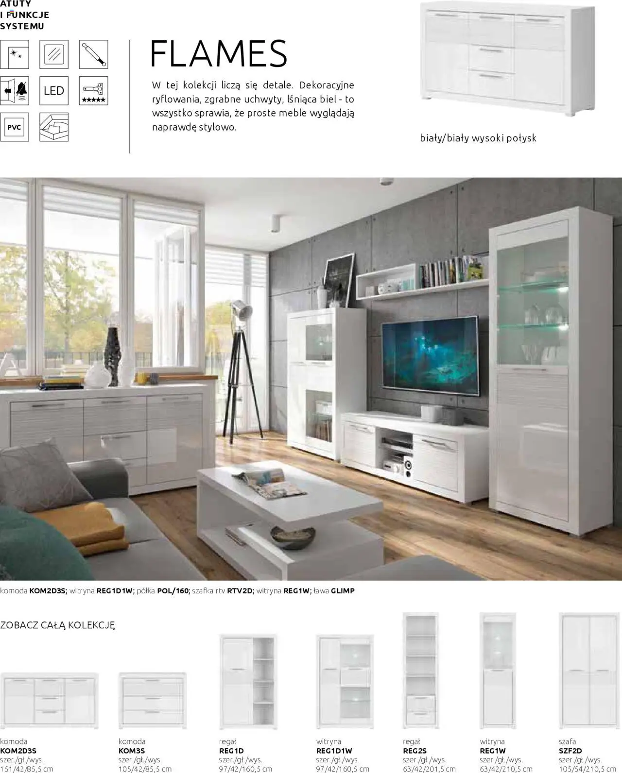 Black Red White Gazetka - Katalog rodzinnych wnętrz od 24.05.2024 | Strona: 20 | Produkty: Szafa, Komoda, szafka RTV, Witryna