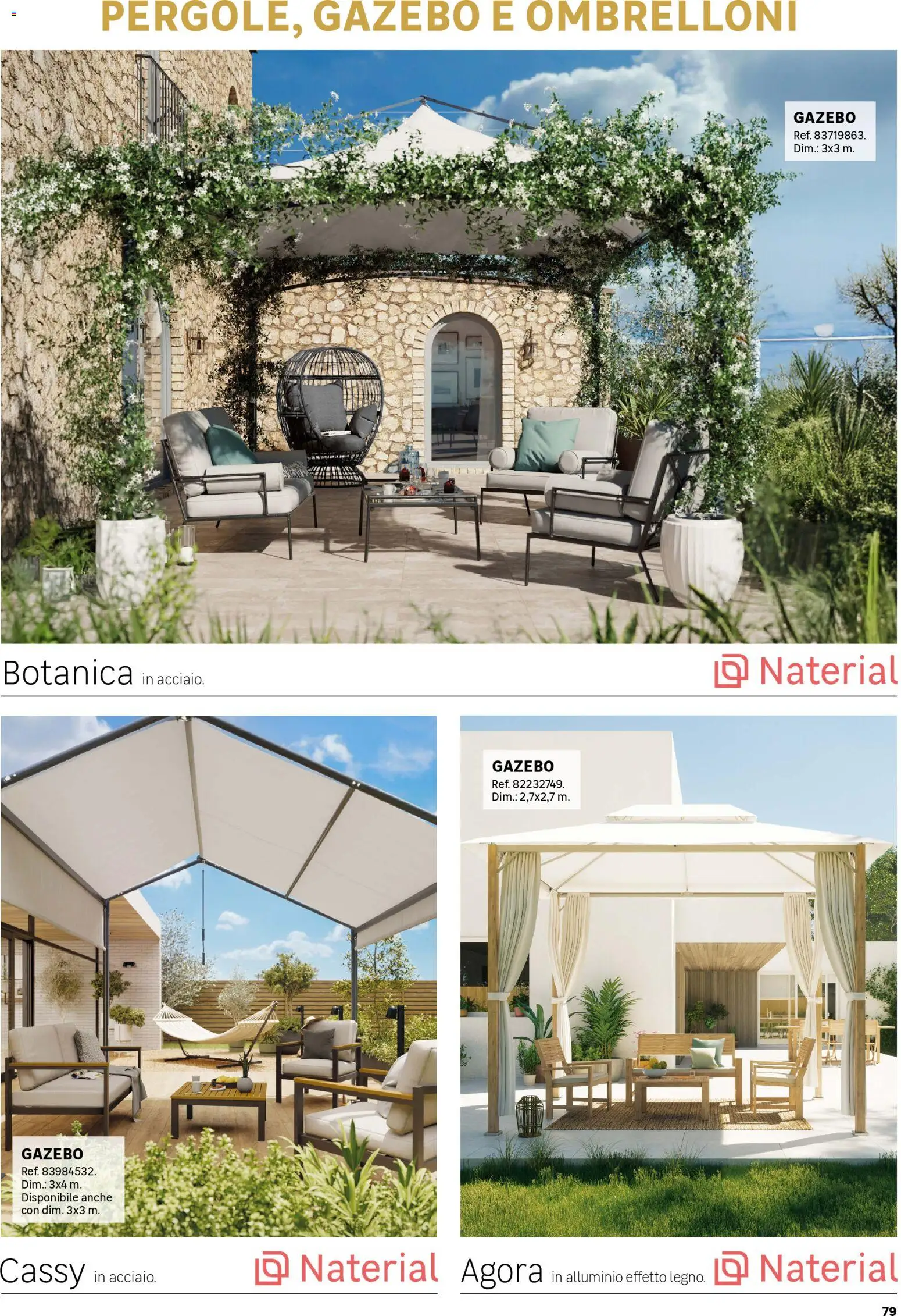 Volantino Leroy Merlin del 01/04/2026 | Pagina: 79 | Prodotti: Gazebo, Alluminio