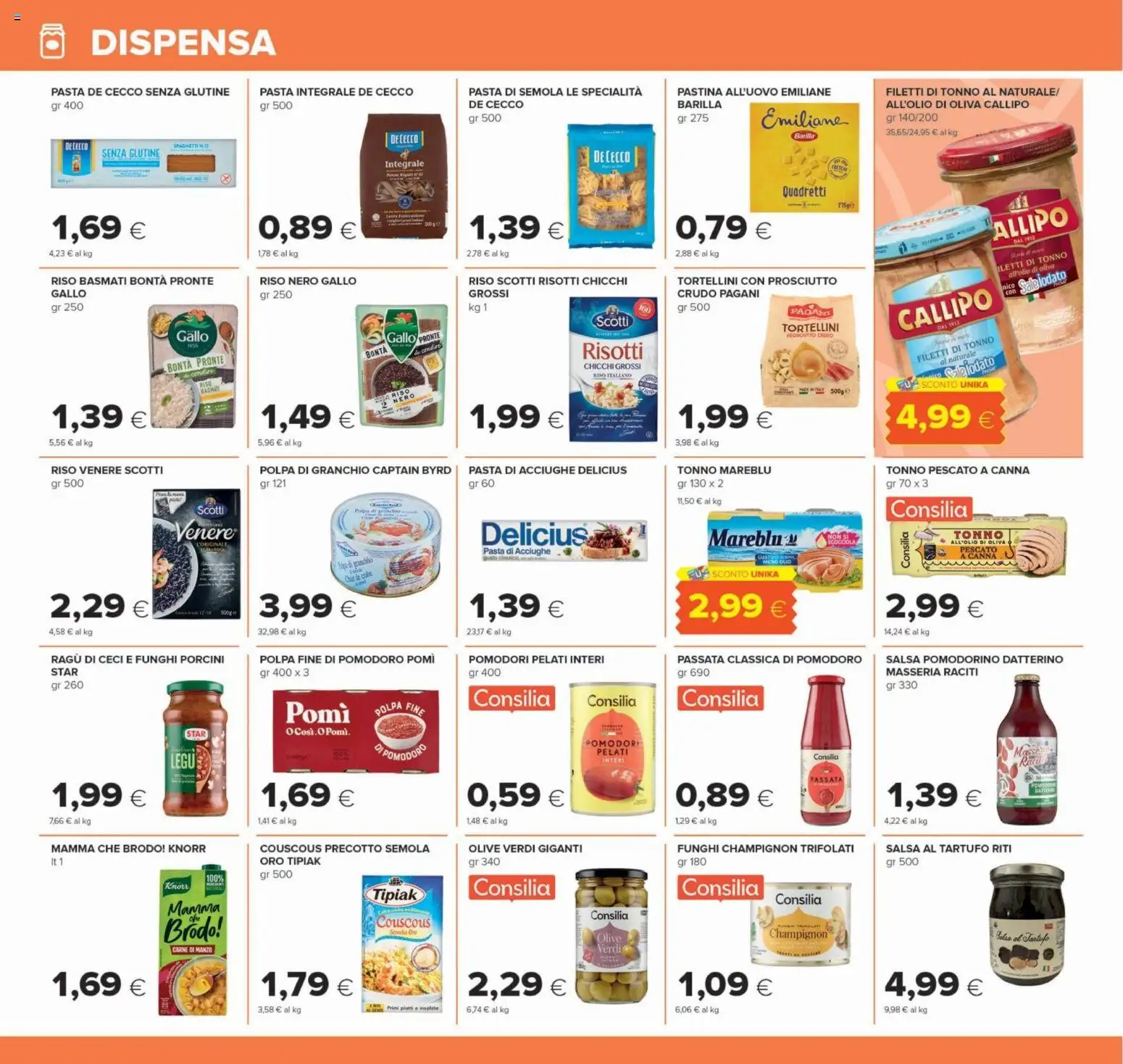 Volantino Oasi del 22/10/2026 | Pagina: 16 | Prodotti: Pomodori, Funghi, Carne, Specialità