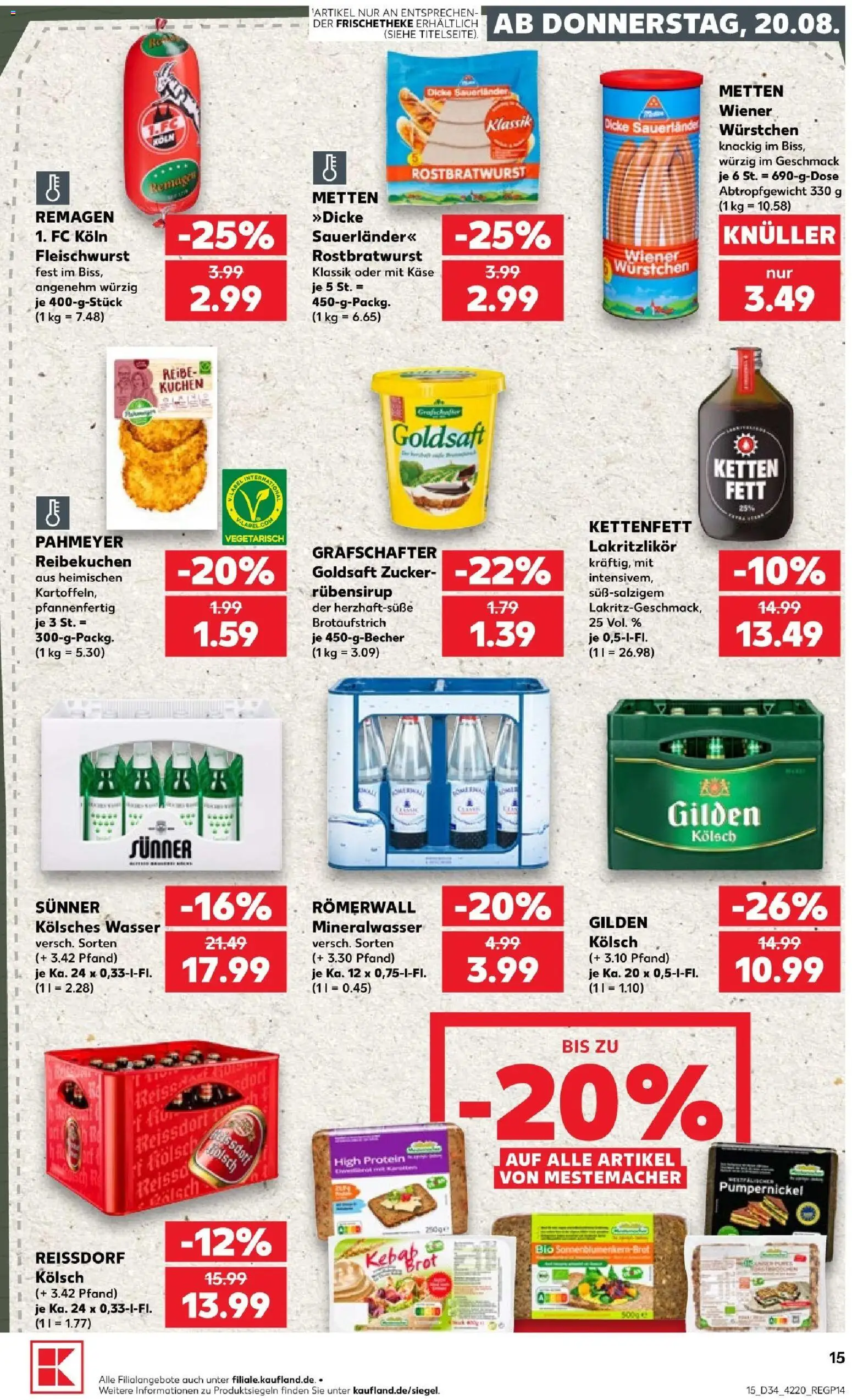 Kaufland Prospekt Köln – gültig ab 20.08.2026 | Seite: 15 | Produkte: Joghurt, Miracel whip, Milka, Pringles
