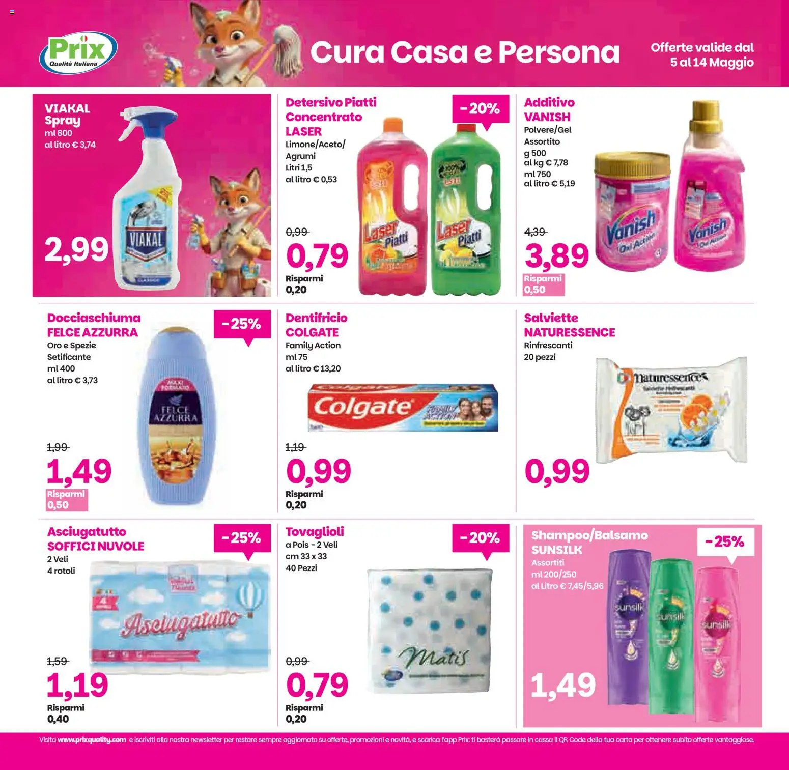 Volantino Prix del 05.05.2026 | Pagina: 21 | Prodotti: Dentifricio, Spezie, Agrumi, Asciugatutto