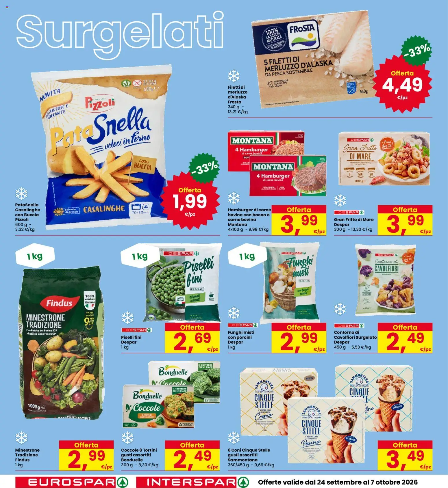 Volantino Eurospar del 24/09/2026 | Pagina: 10 | Prodotti: Crema, Tè, Pesca, Carne