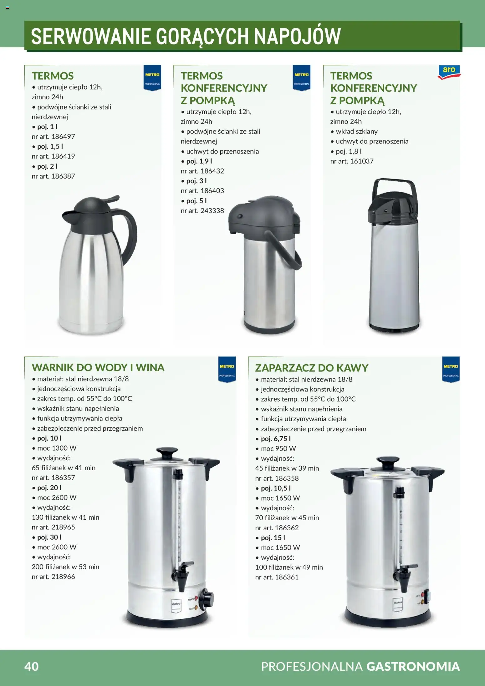 Makro Gazetka - Profesjonalna Gastronomia od 01.02.2026 | Strona: 40 | Produkty: Termos