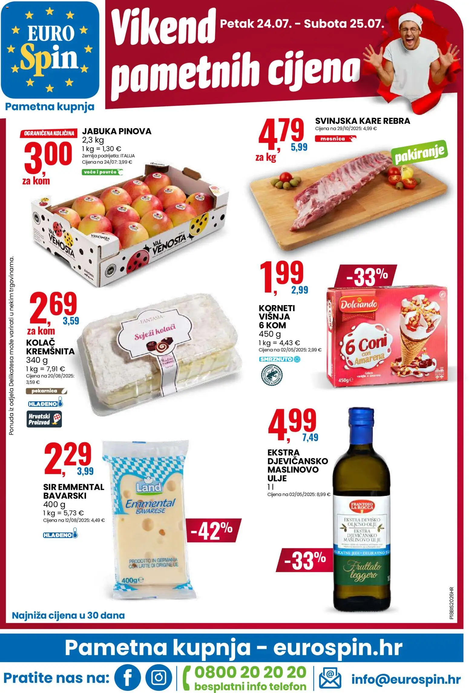 Eurospin katalog | vrijedi od 22.07.2026 | Stranica: 16 | Proizvodi: Ekstra djevičansko maslinovo ulje, Zemlja, Ulje, Kolac