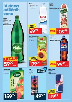 Idea katalog - pregled Idea kataloga - važi od 14.09.2026 | Strana: 46 | Proizvode: Negazirana voda, Voda, Breskva, Pepsi