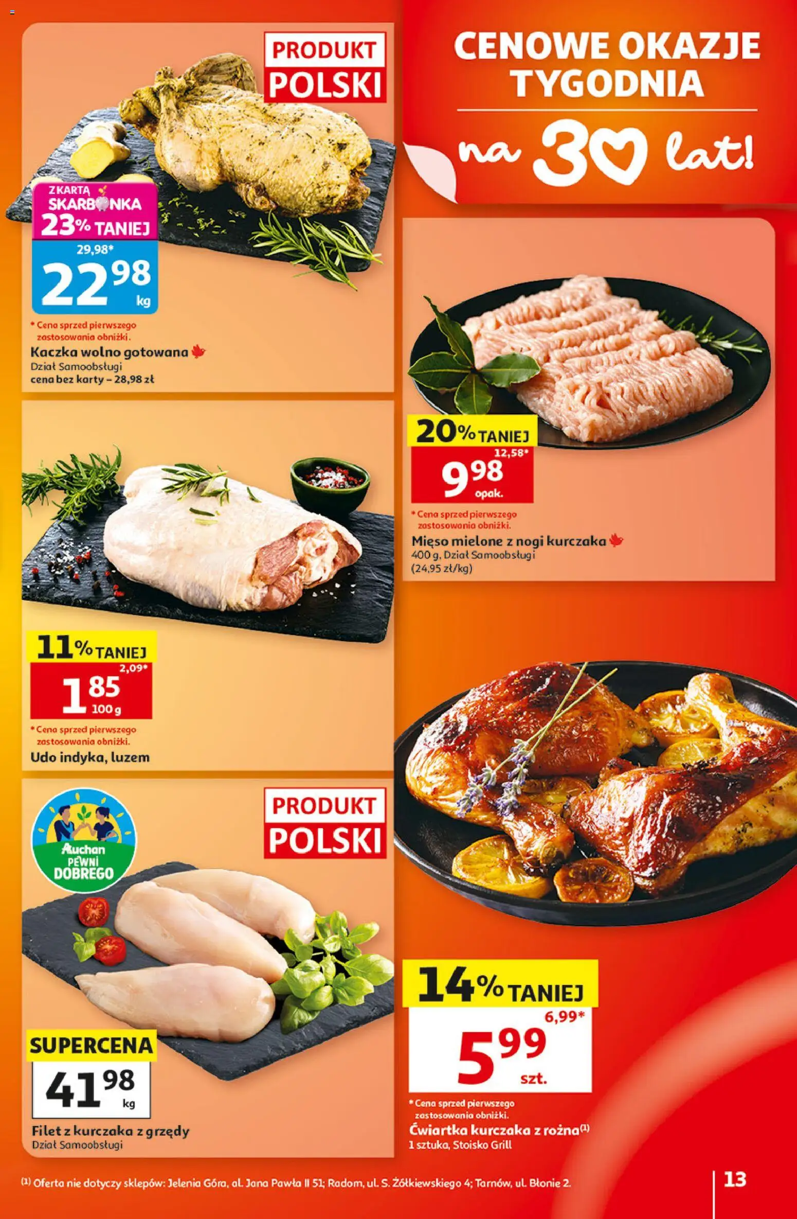 Auchan gazetka - Hipermarket od 01.10.2026 | Strona: 13 | Produkty: Grill, Filet z kurczaka, Mięso mielone, Filet