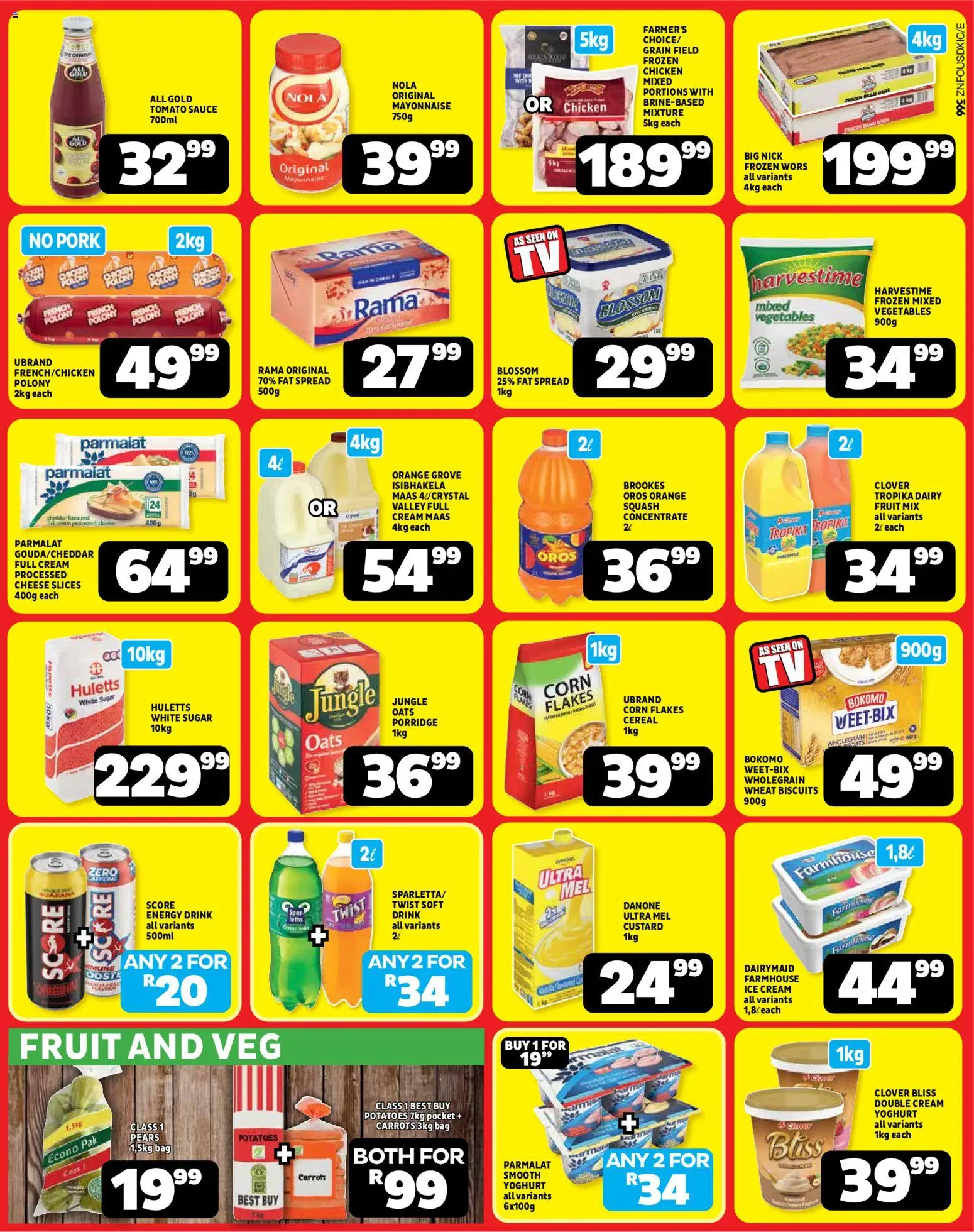 New Usave catalogue – valid from 19/10/2026 | Page: 3 | Products: Cheese, Oats, Chicken, Tomato sauce