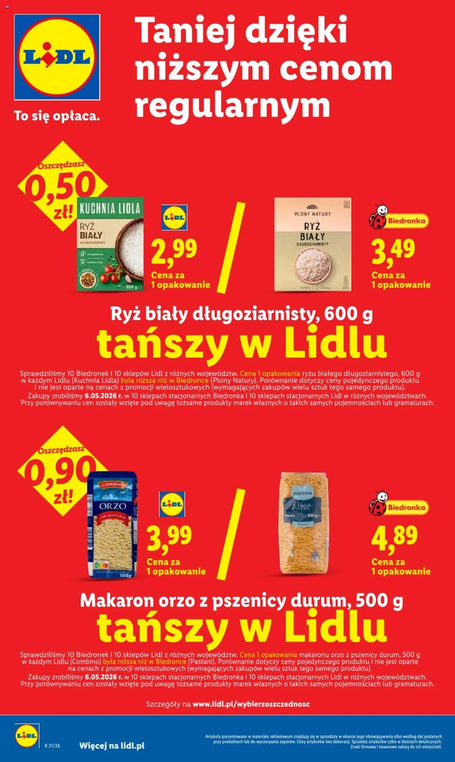 Lidl gazetka od 28.05.2026 | Strona: 30 | Produkty: Makaron orzo, Ryż, Makaron
