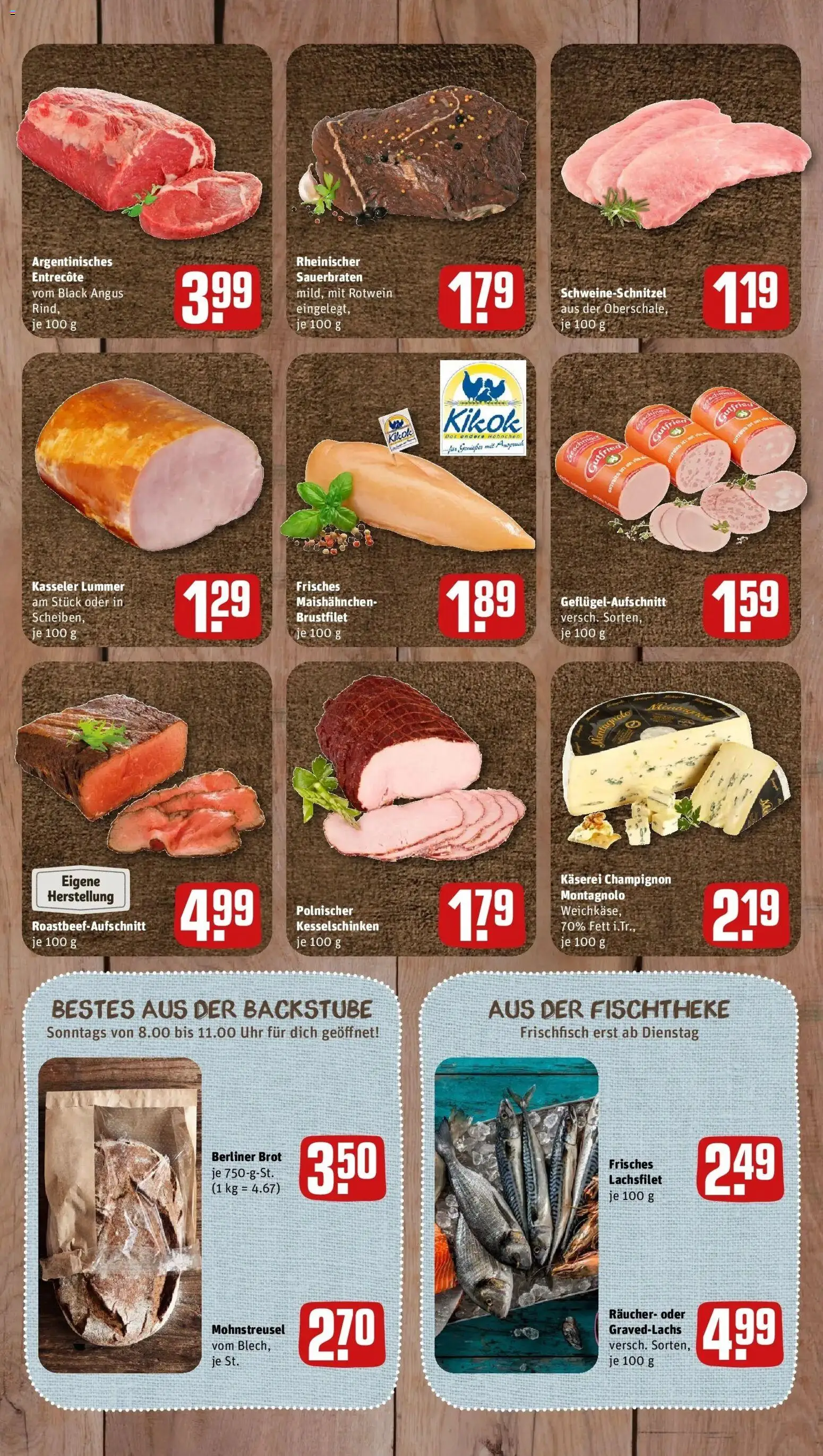 REWE Prospekt ab 26.10.2026 zum Blättern » Angebote | Seite: 8 | Produkte: Berliner, Entrecote, Brot, Uhr