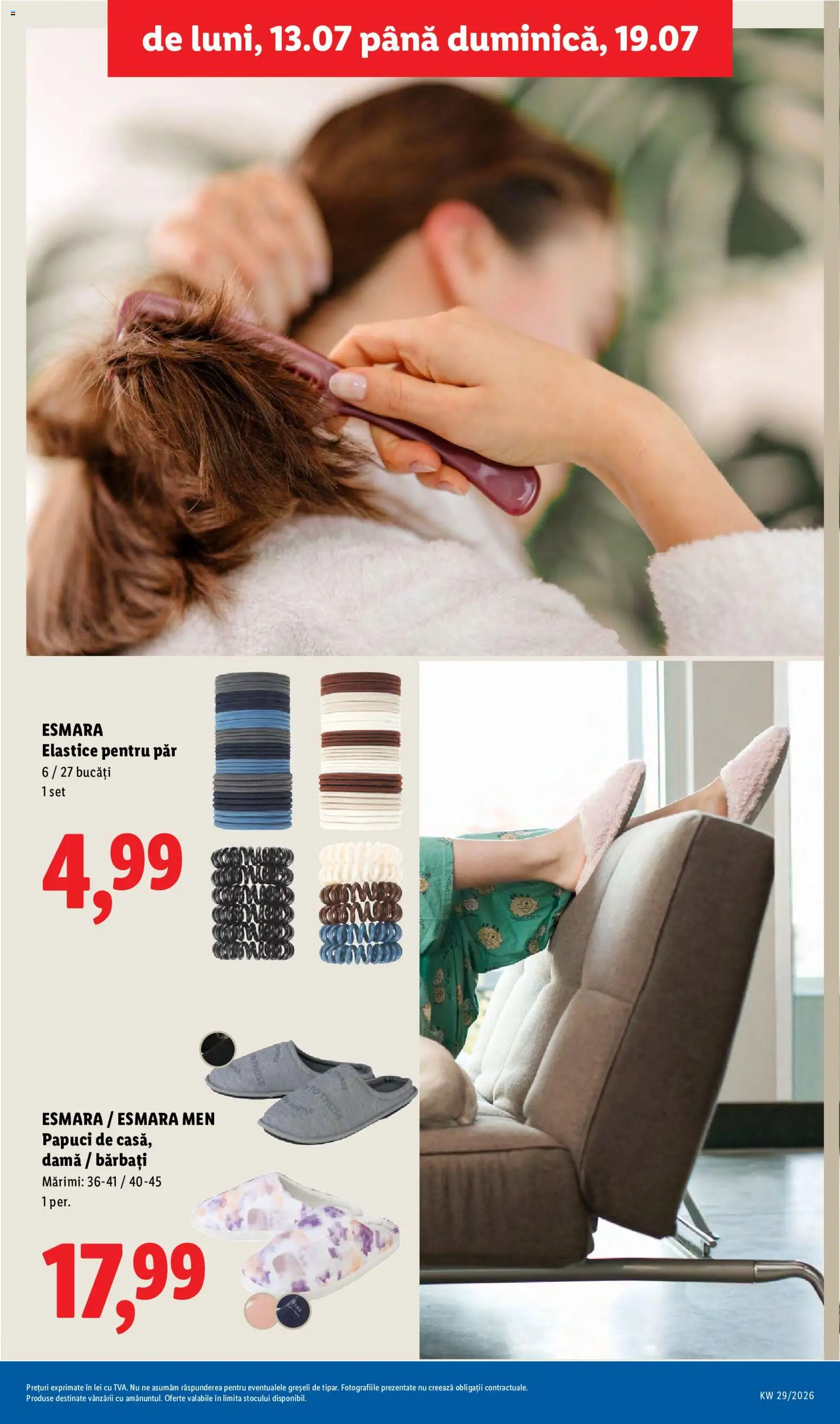 Noul catalog Lidl – valabil de la 13.07.2026 | Pagină: 41 | Produse: Papuci