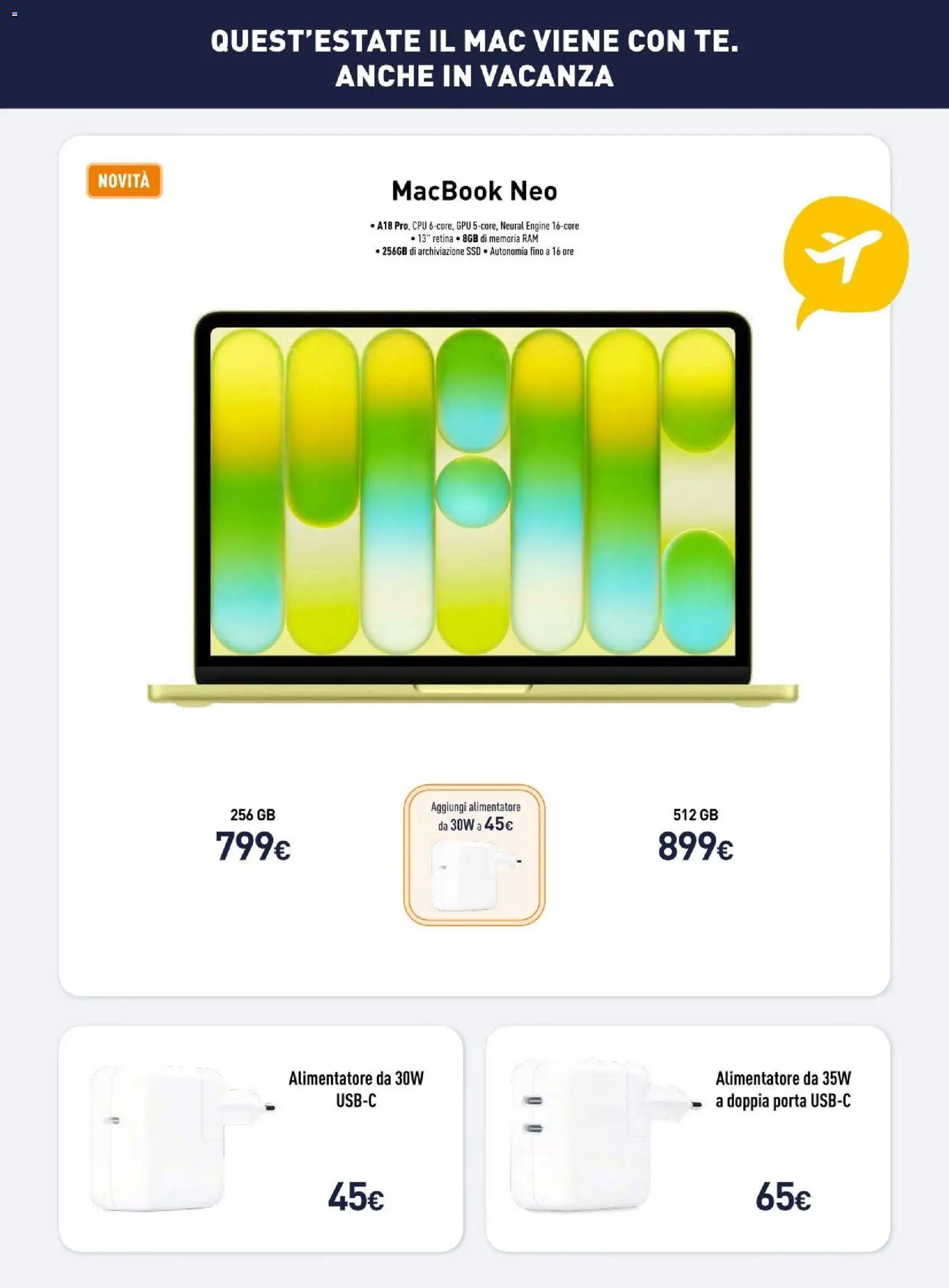 Volantino Unieuro del 20/07/2026 | Pagina: 11 | Prodotti: Macbook