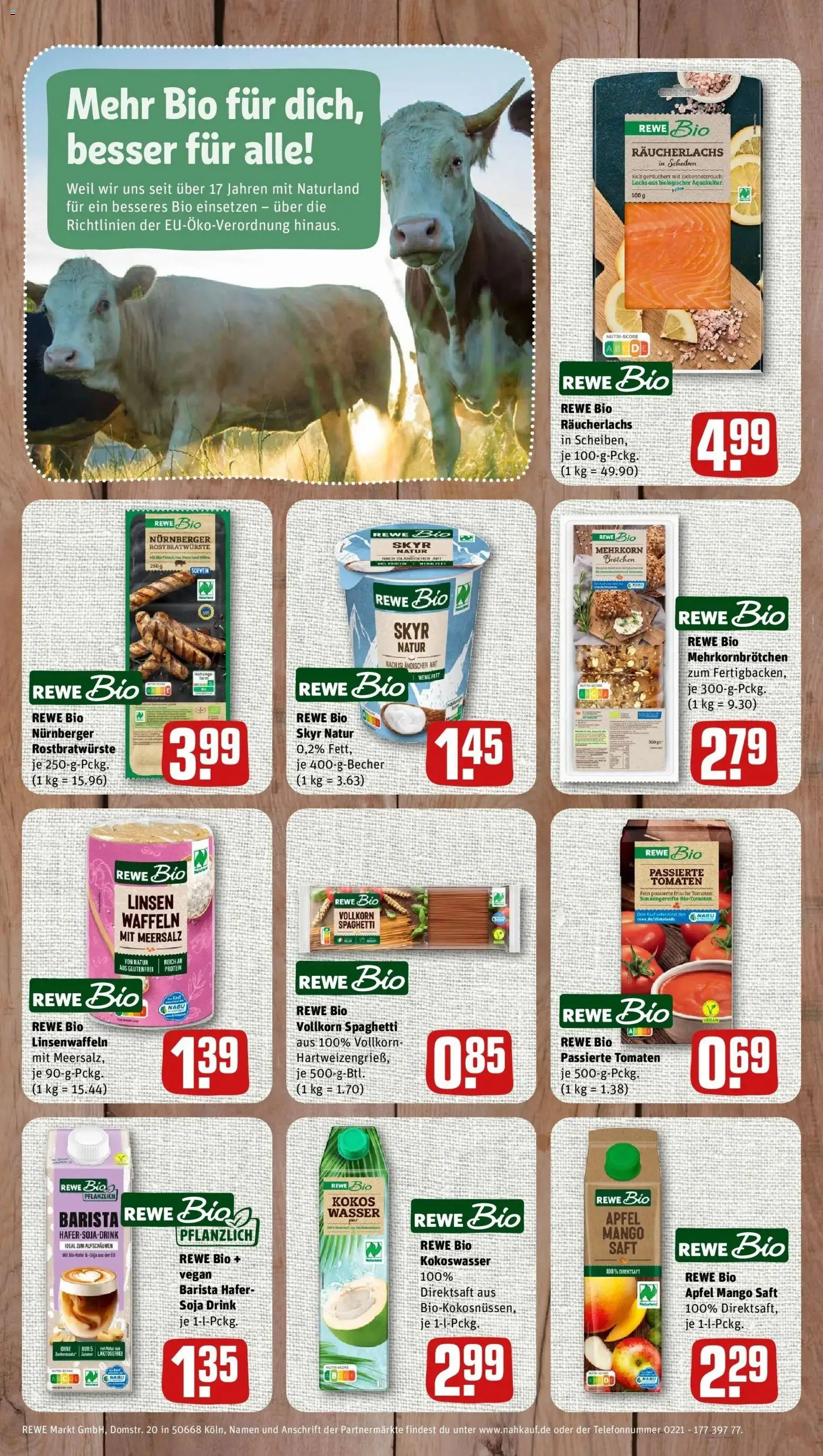 REWE Prospekt ab 31.08.2026 zum Blättern » Angebote | Seite: 8 | Produkte: Äpfel, Räucherlachs, Mango, Saft