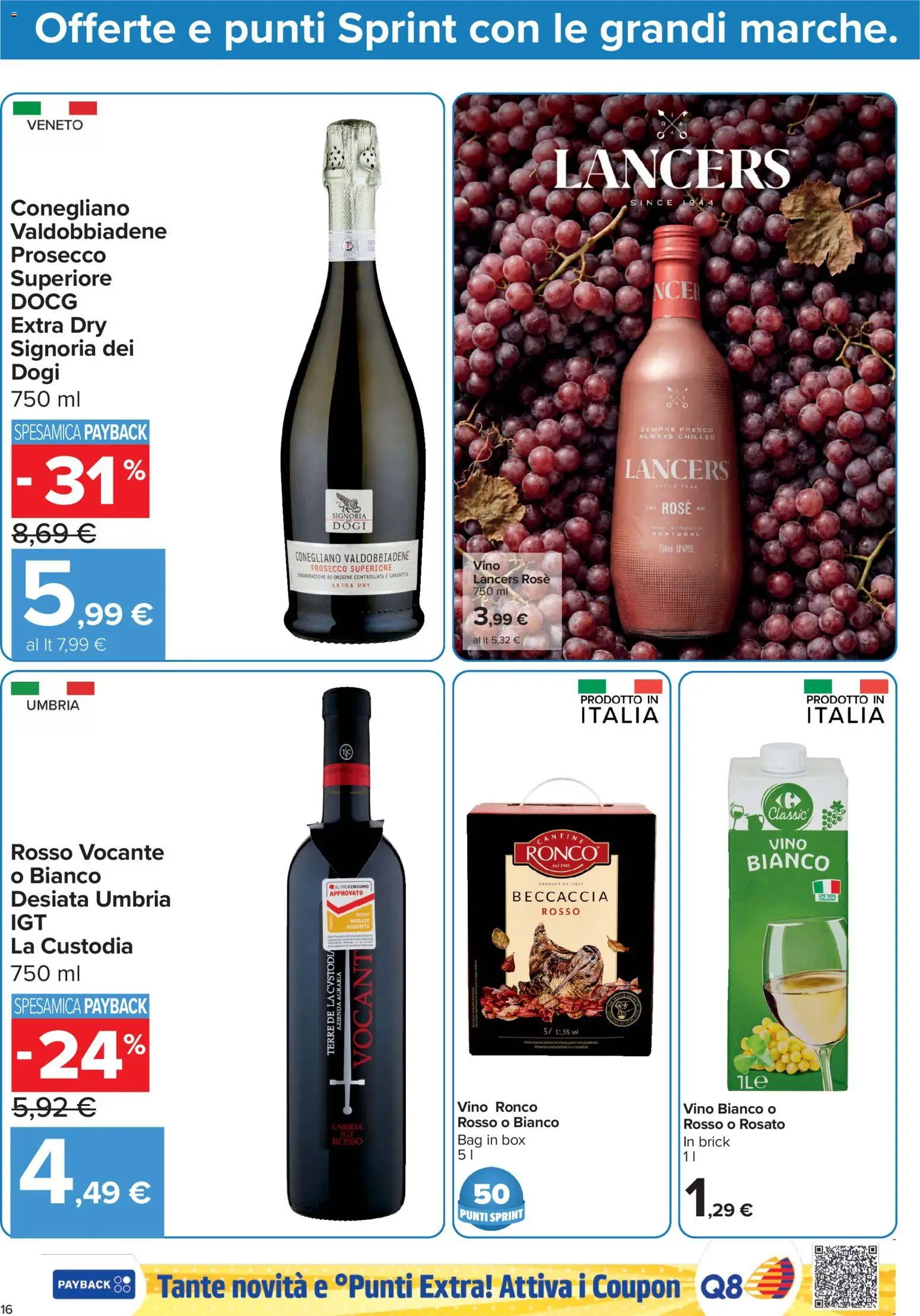 Volantino Carrefour del 23/10/2026 | Pagina: 18 | Prodotti: Prosecco, Vino, Vino bianco