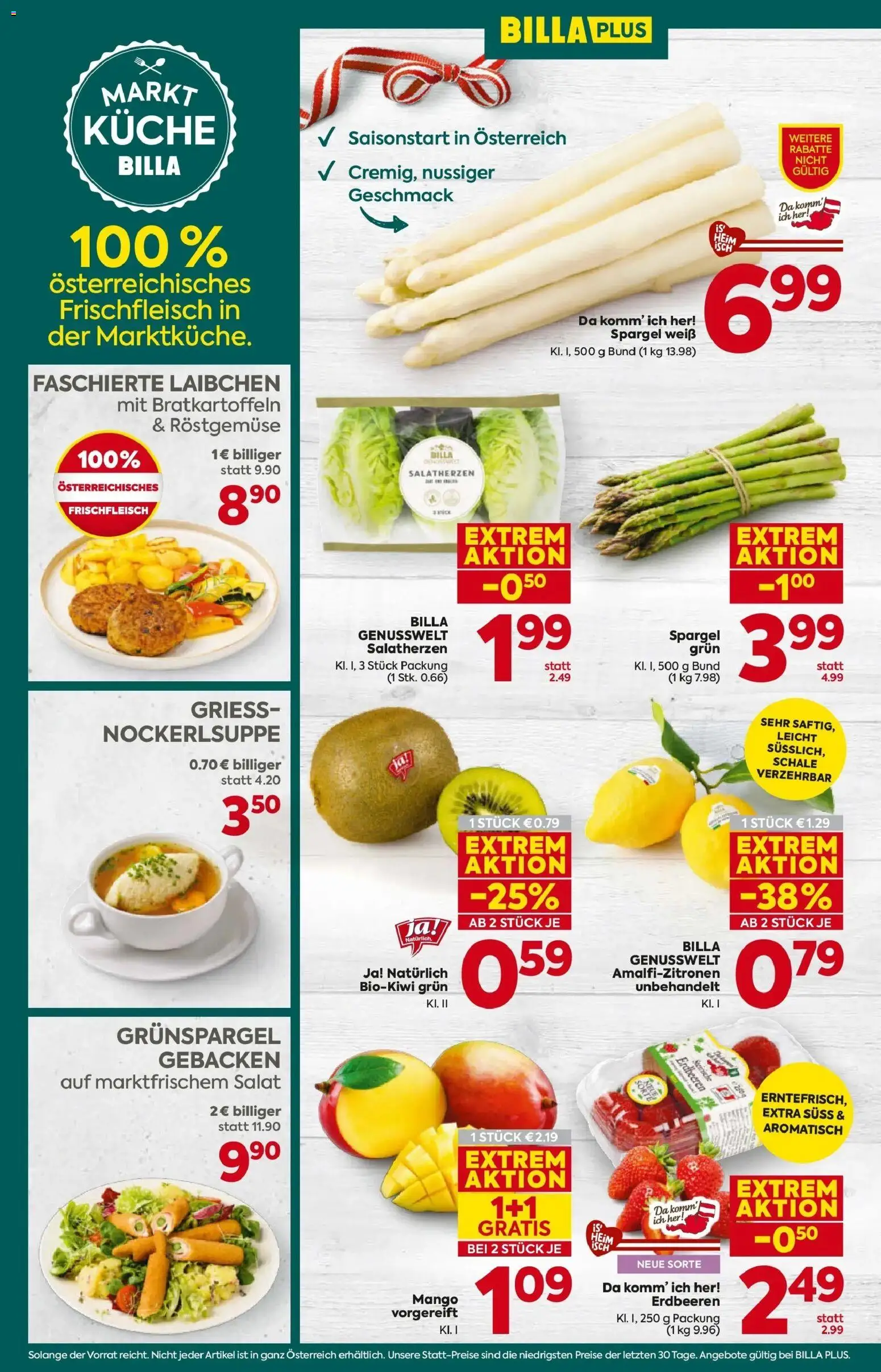 Billa Plus Flugblatt - Burgenland gültig ab 30.04.2026 | Seite: 8 | Produkte: Erdbeeren, Salat, Matériel de rangement Fitness, Mango