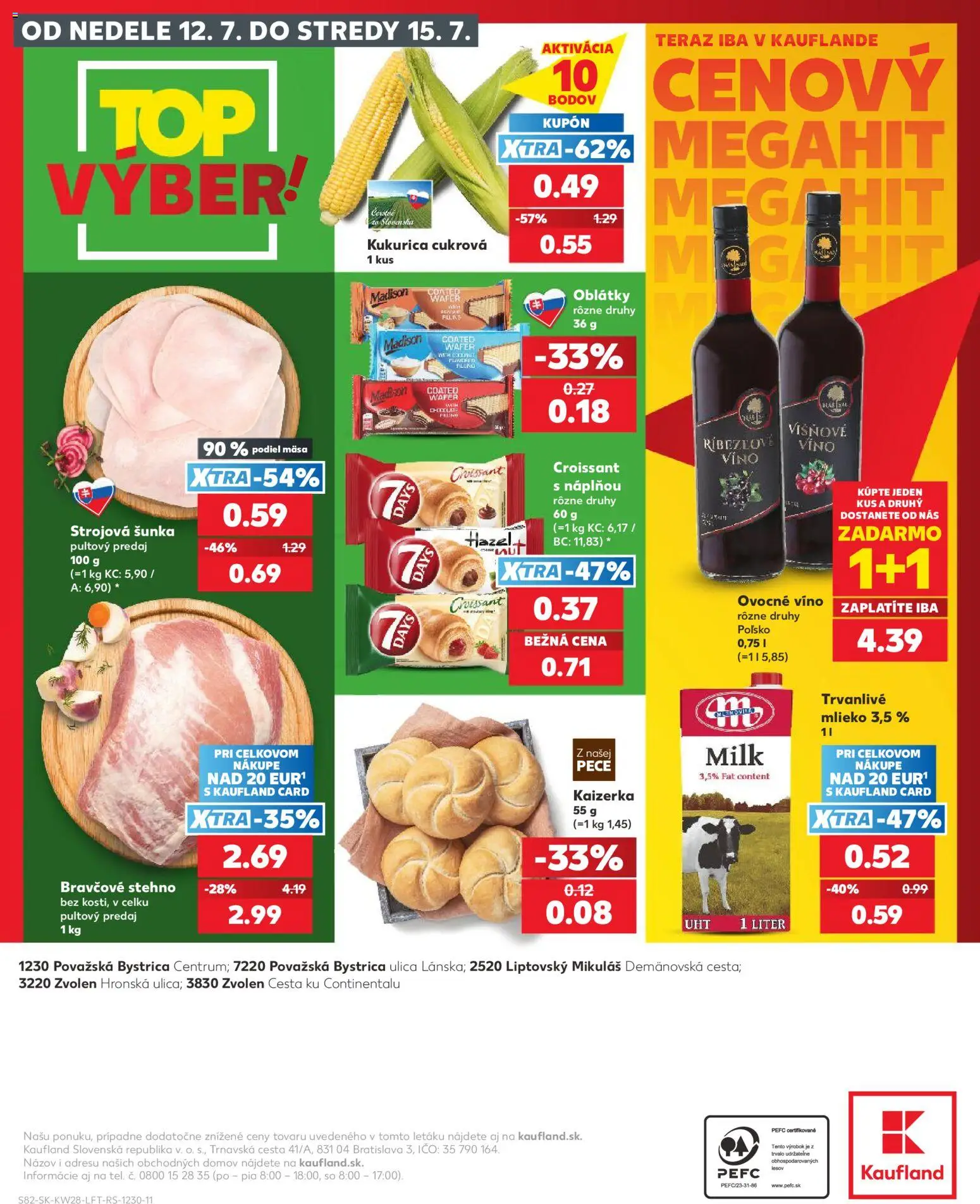 Nové Kaufland akcie – leták je platný od 09.07.2026 | Strana: 82 | Produkty: Mlieko, Víno, Ríbezľové víno, Trvanlivé mlieko