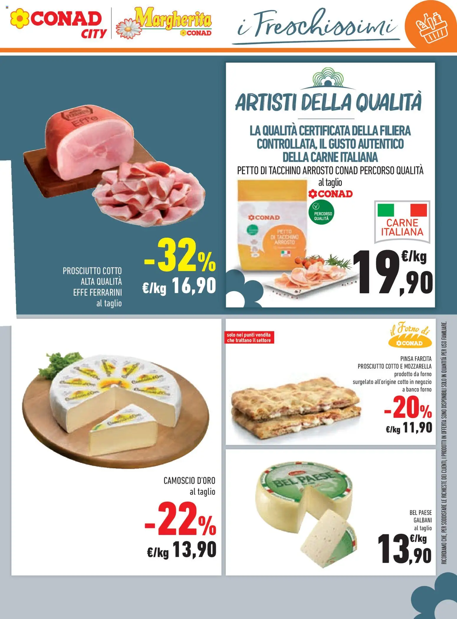 Volantino Conad del 01/07/2026 | Pagina: 11 | Prodotti: Prosciutto Cotto, Pizza, Mozzarella, Prosciutto