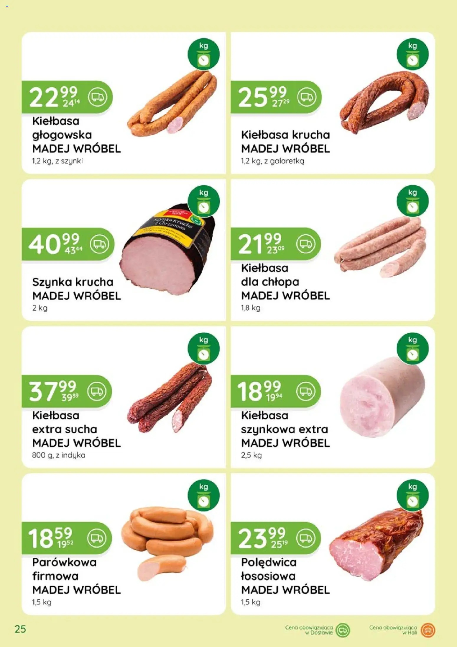 Eurocash gazetka - Katalog Wędlin od 04.06.2026 | Strona: 25 | Produkty: Kiełbasa, Galaretka, Szynka
