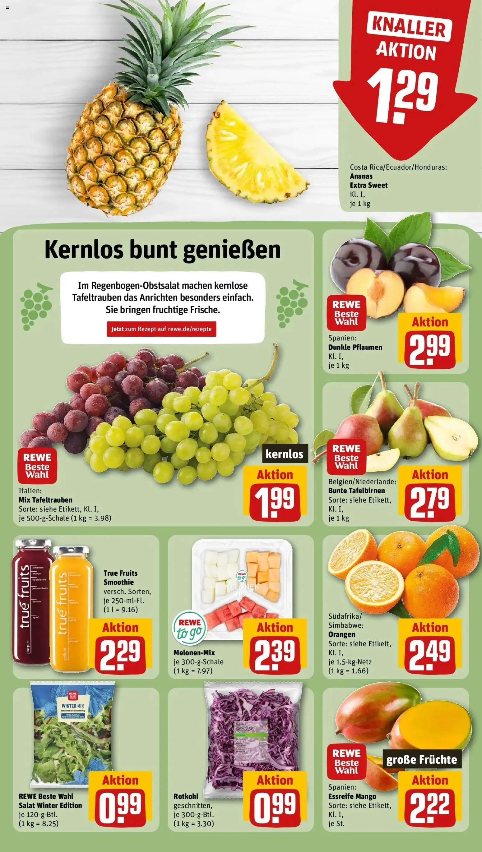 REWE Prospekt ab 05.10.2026 zum Blättern » Angebote | Seite: 8 | Produkte: Äpfel, Ananas, Gemüse, Salat