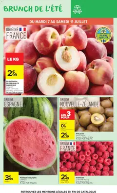 Carrefour Market - Prévisualisation de Carrefour Market catalogue valide à partir de 07/07/2026 | Page: 14 | Produits: Framboise, Pastèque, Pêche, Kiwi