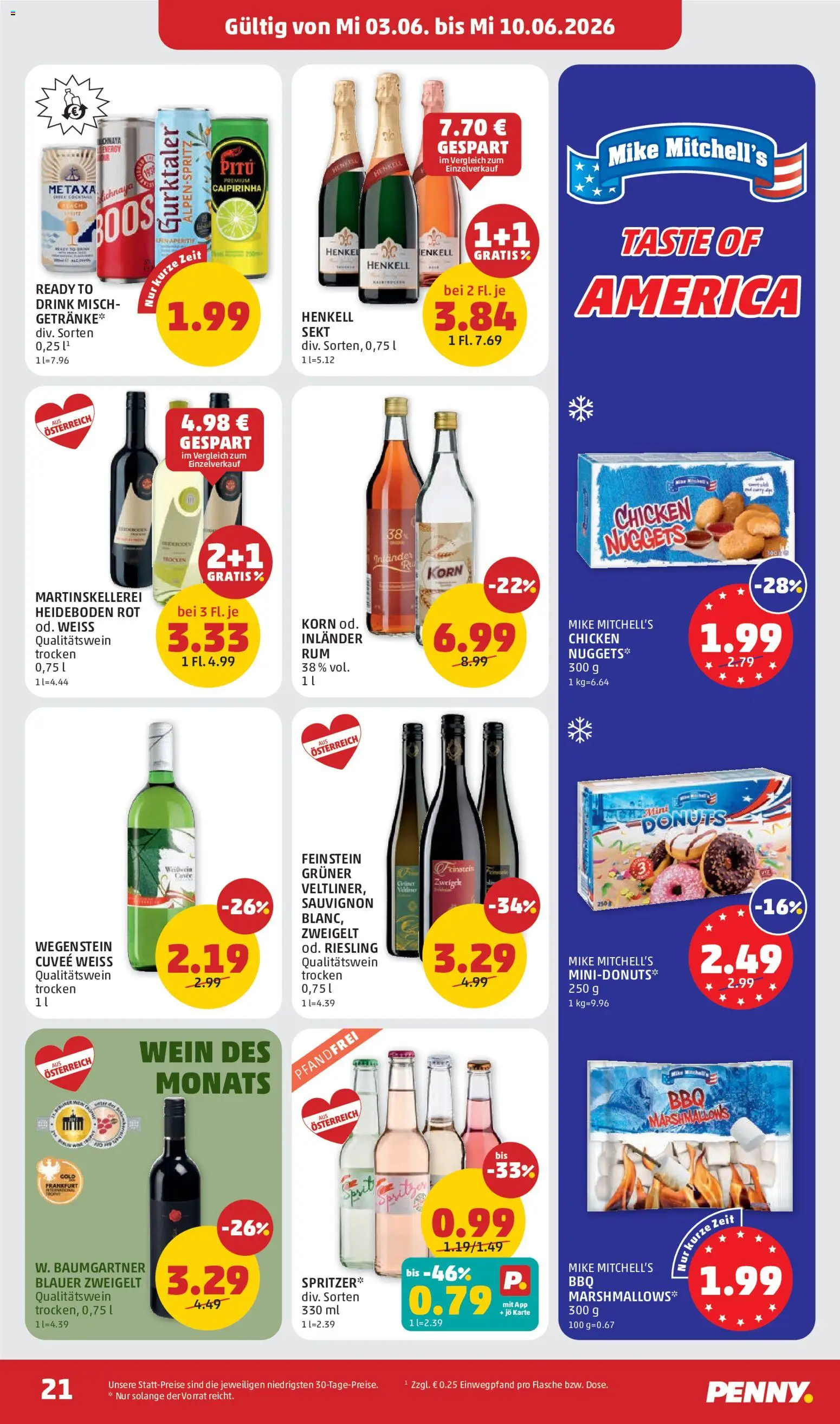 Penny Markt - Flugblatt gültig ab 03.06.2026 | Seite: 21 | Produkte: Wein