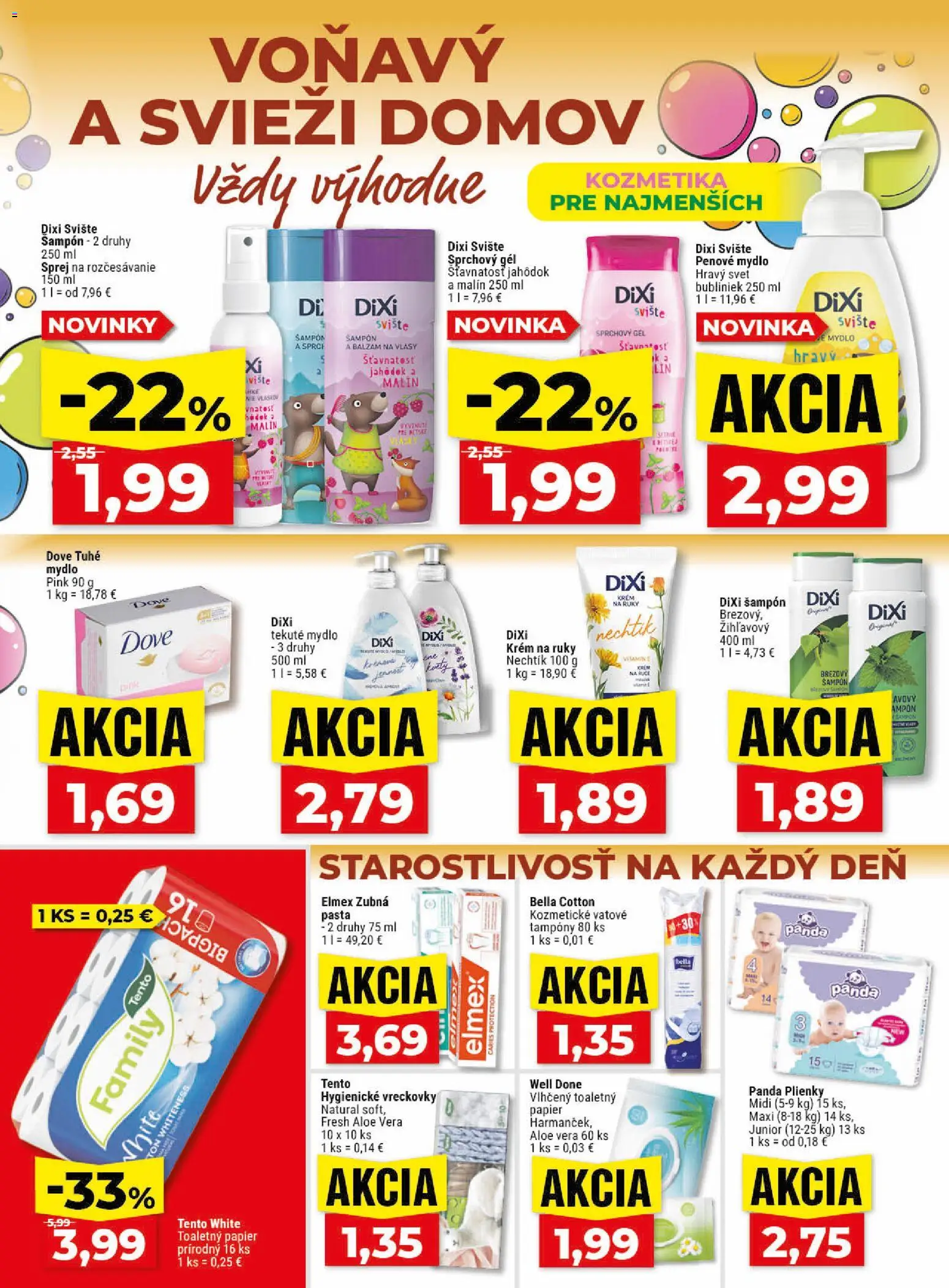 Nové Klas akcie – leták je platný od 25.05.2026 | Strana: 25 | Produkty: Šampón, Toaletný papier, Sprchový gél, Krém