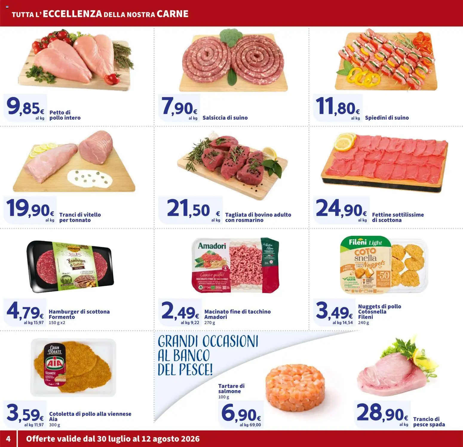 Volantino SIGMA del 30/07/2026 | Pagina: 4 | Prodotti: Rosmarino, Pollo, Nuggets, Macinato