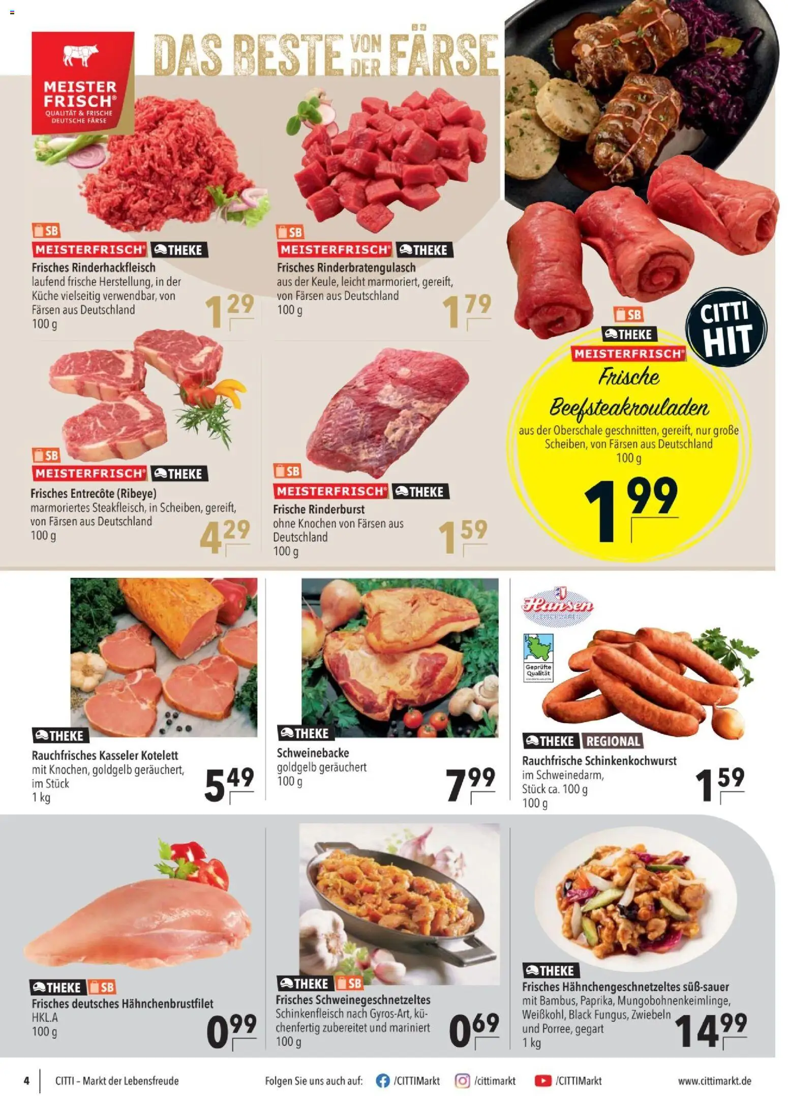 CITTI tilbudsavis – gyldig fra 07/10/2026 | Side: 4 | Produkter: Entrecote