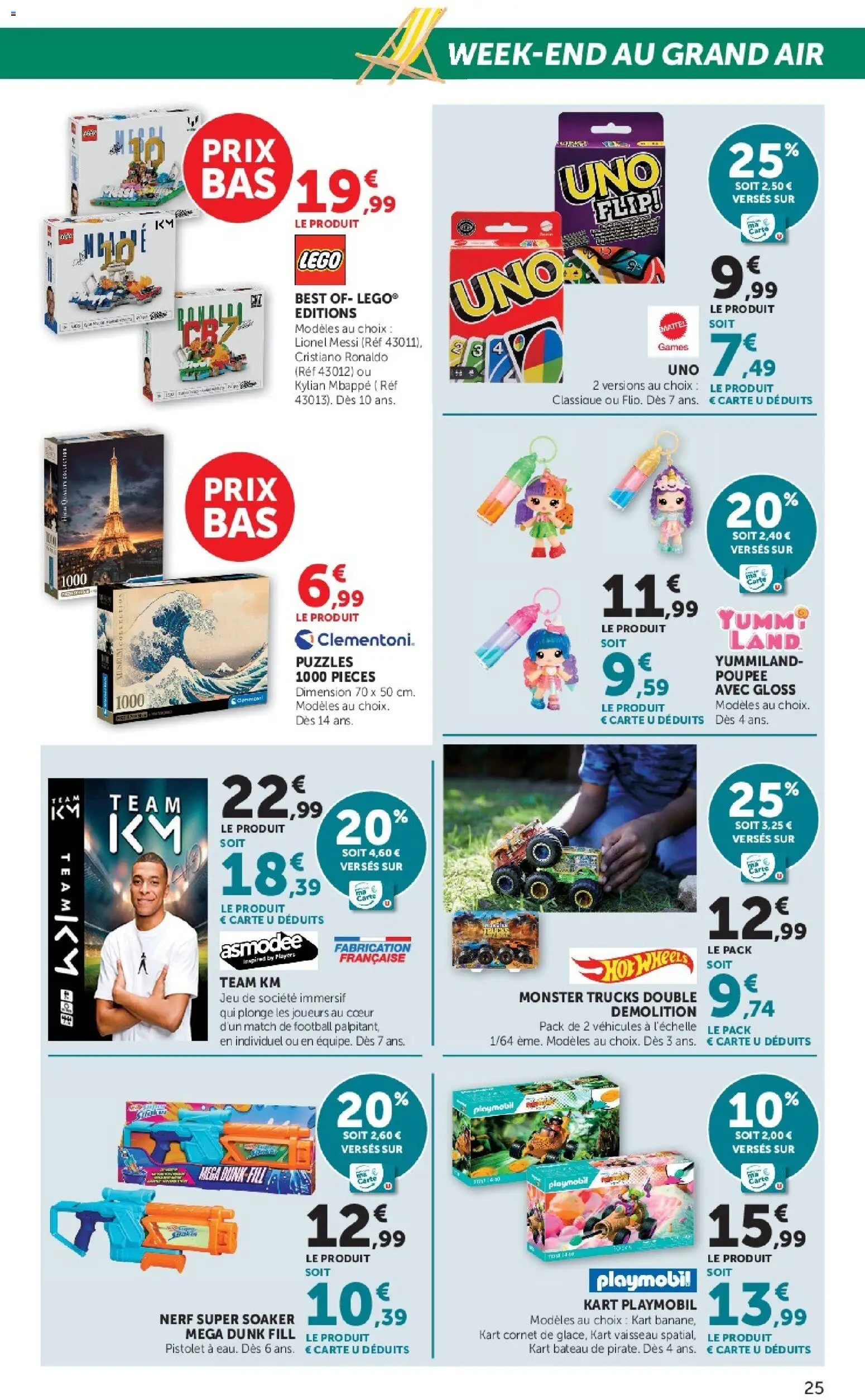 {H1} | Page: 25 | Produits: Poupée, Légo, Playmobil, Banane