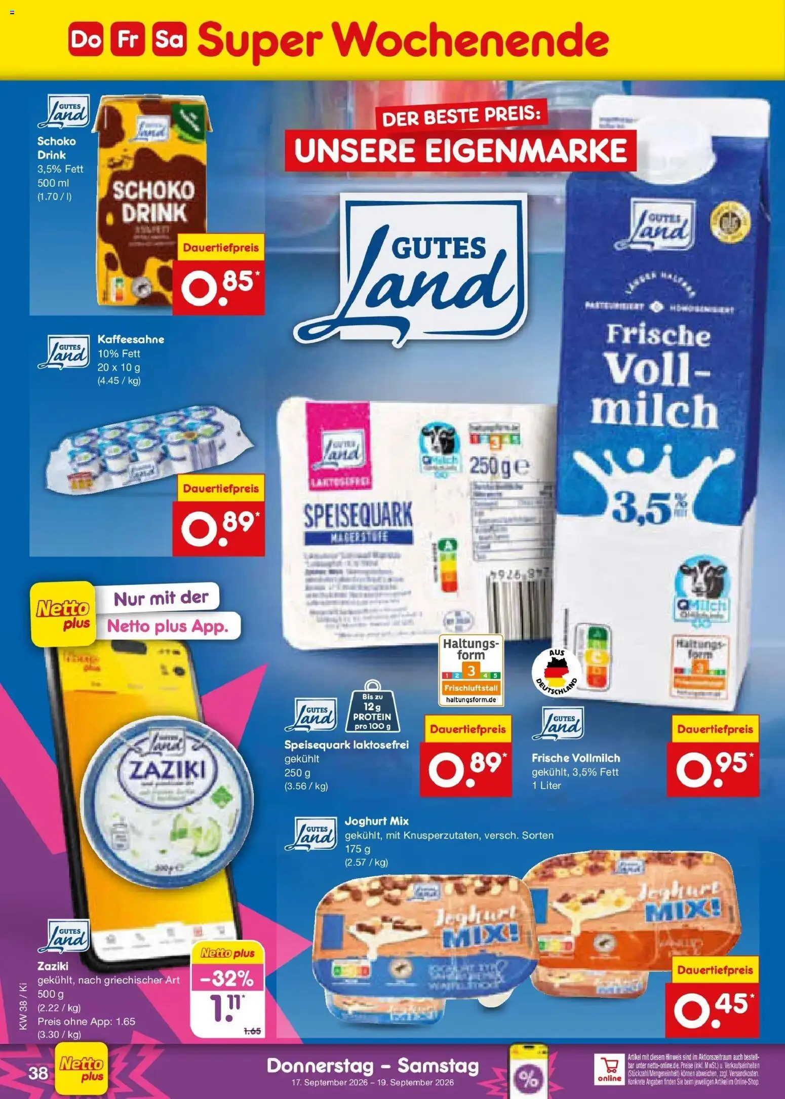 Netto Marken-Discount Prospekt Nürnberg – gültig ab 14.09.2026 | Seite: 52 | Produkte: Milch, Joghurt, Speisequark