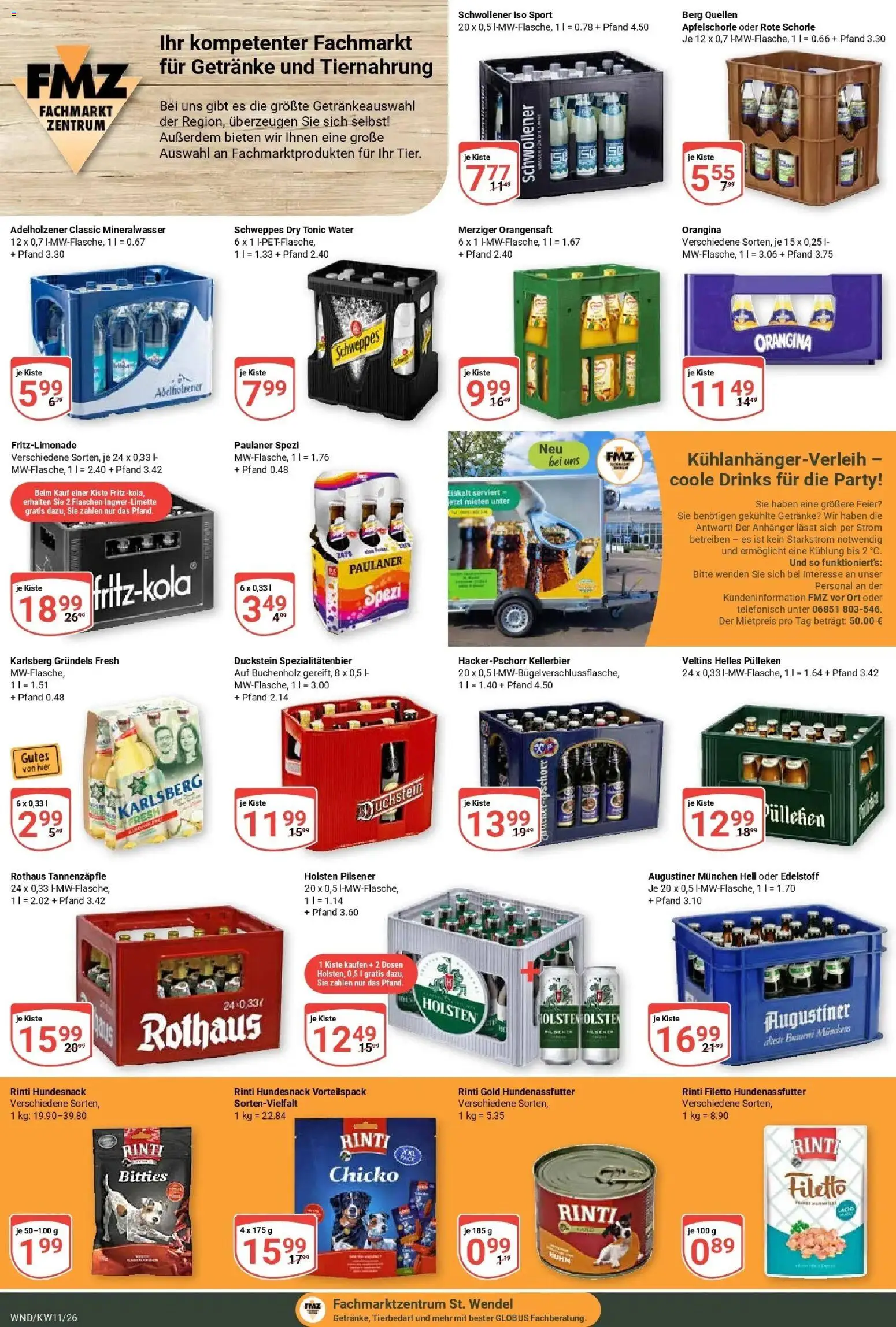 Globus prospekt St. Wendel	 – gültig ab 09.03.2026 | Seite: 19 | Produkte: Helles pulleken, Adelholzener, Mineralwasser, Paulaner