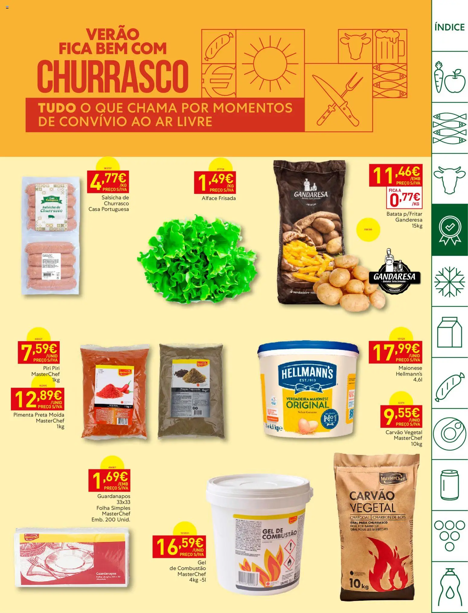 Recheio Horeca Madeira │ válido de 21/07/2026 | Página: 9 | Produtos: Batata, Guardanapos, Carvão vegetal, Salsicha
