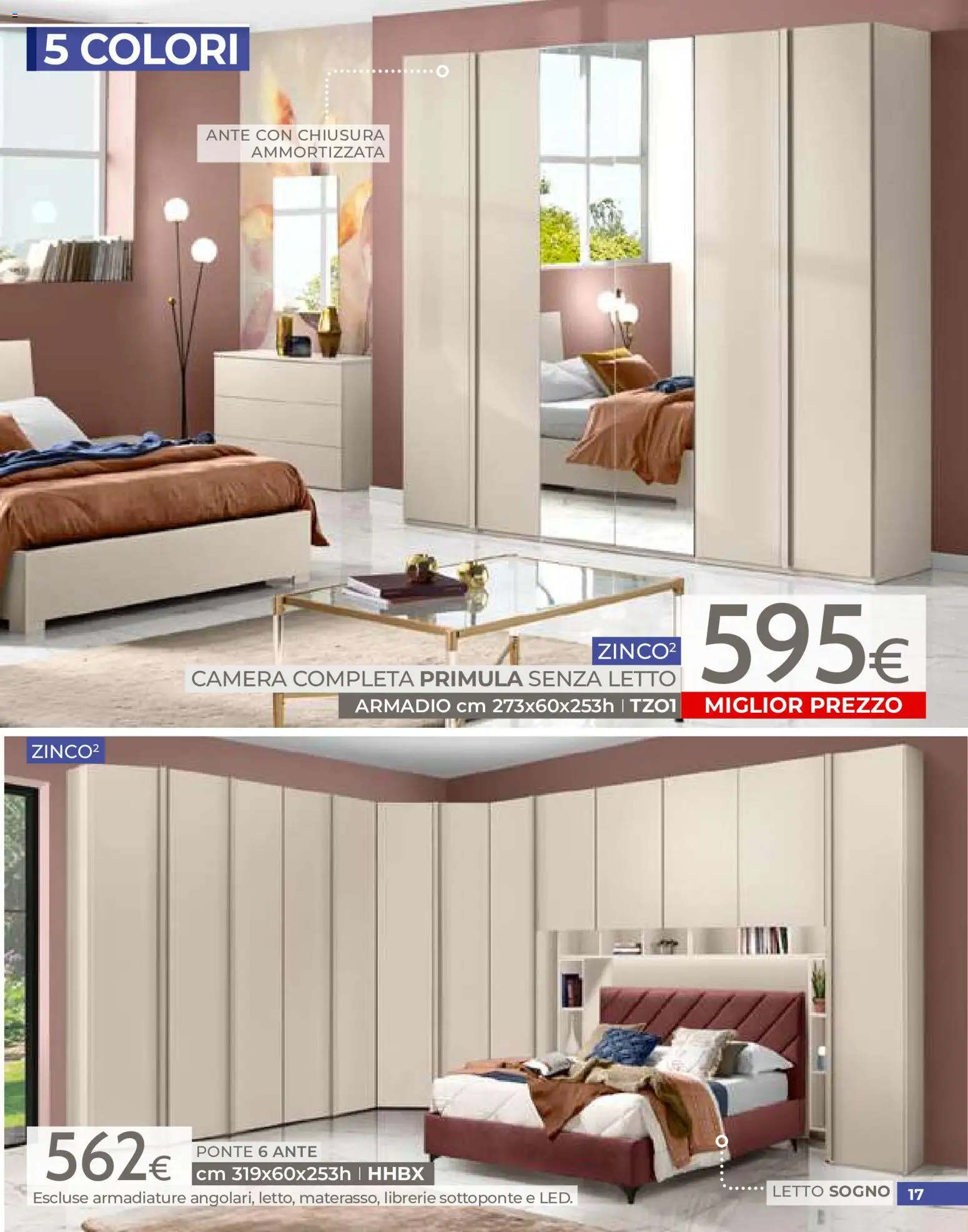 Volantino Mondo Convenienza del 01/07/2026 | Pagina: 17 | Prodotti: Letto, Armadio