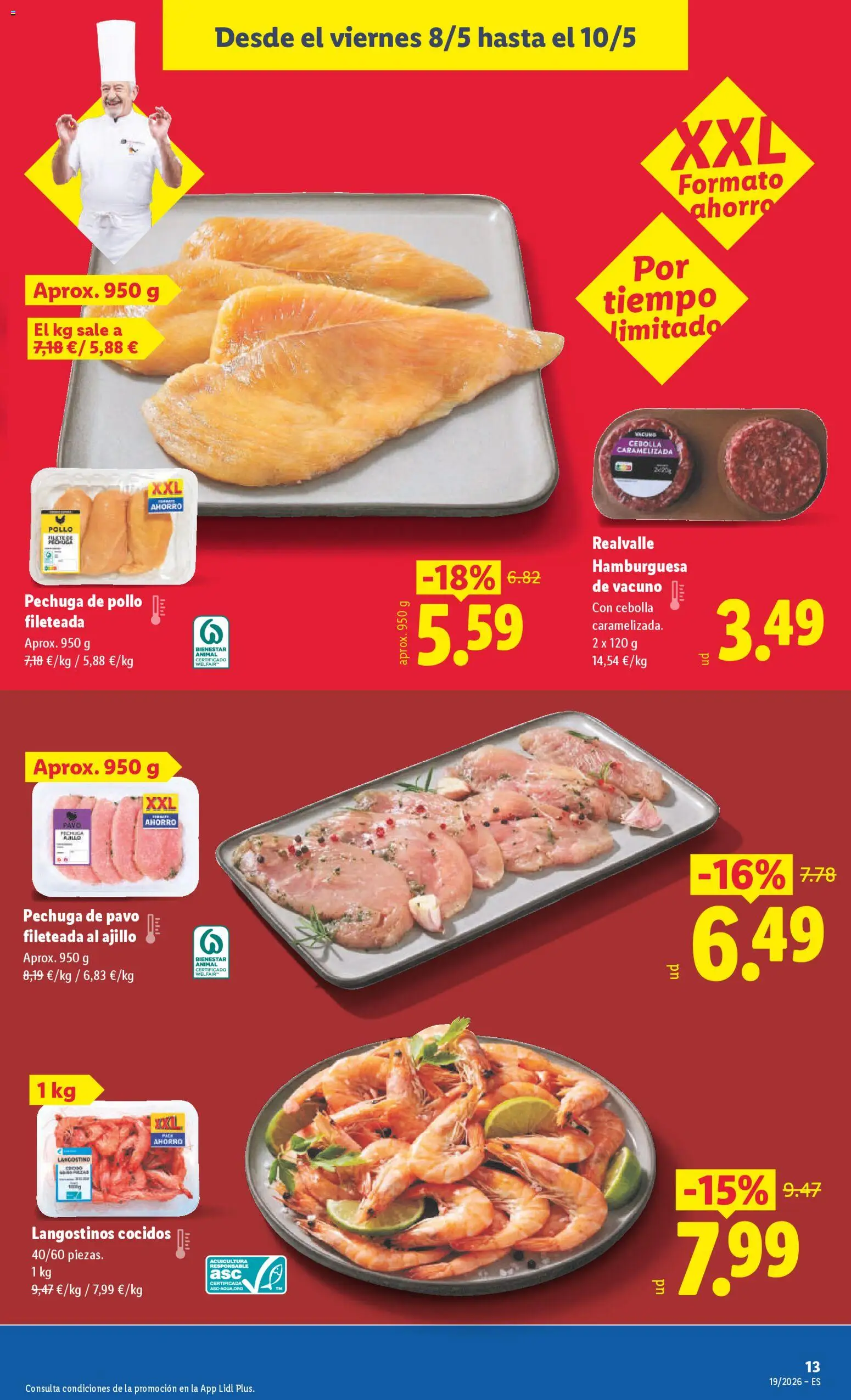 Lidl folleto │ válido desde el 04.05.2026 | Página: 27 | Productos: Pechuga de pollo fileteada, Filete, Σοκολατούχο γάλα, Langostino