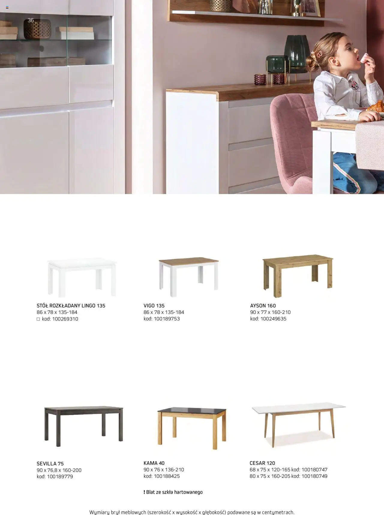 Komfort Gazetka - Katalog Meble od 01.09.2024 | Strona: 36 | Produkty: Stół