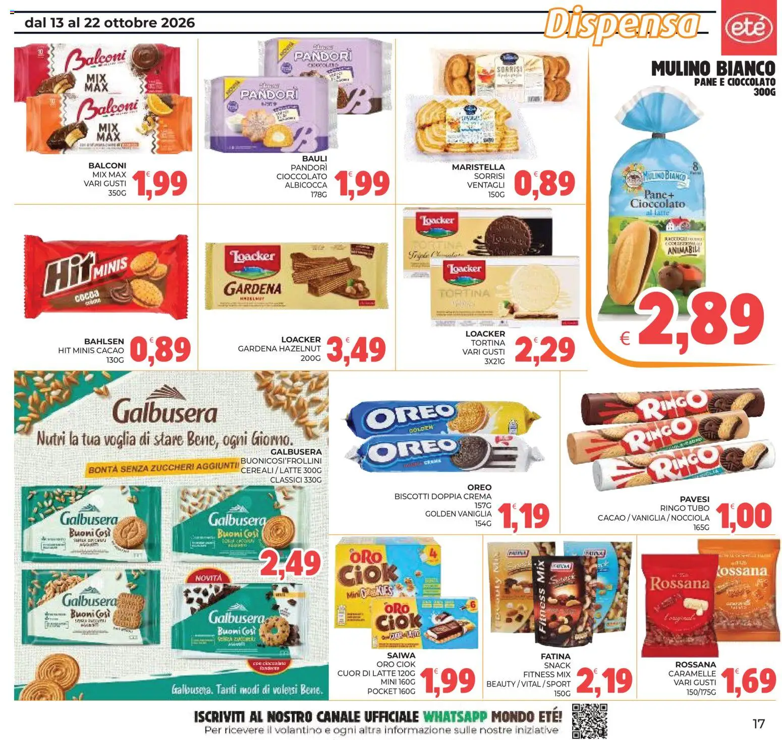 Volantino Eté del 13/10/2026 | Pagina: 17 | Prodotti: Crema, Pane, Cereali, Tubo