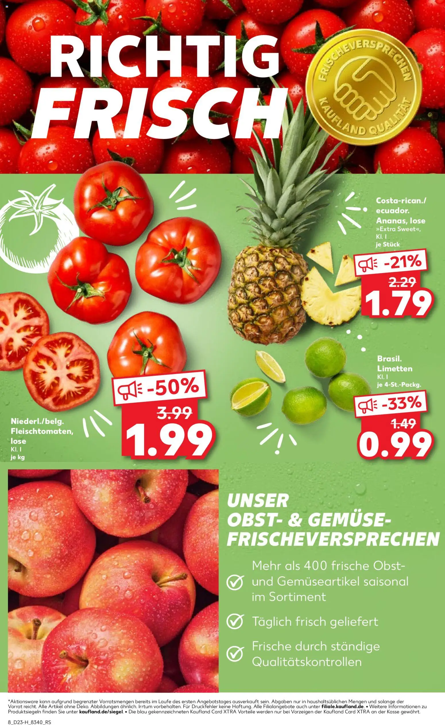 Kaufland Prospekt Rostock – gültig ab 04.06.2026 | Seite: 8 | Produkte: Limetten, Gemüse, Obst