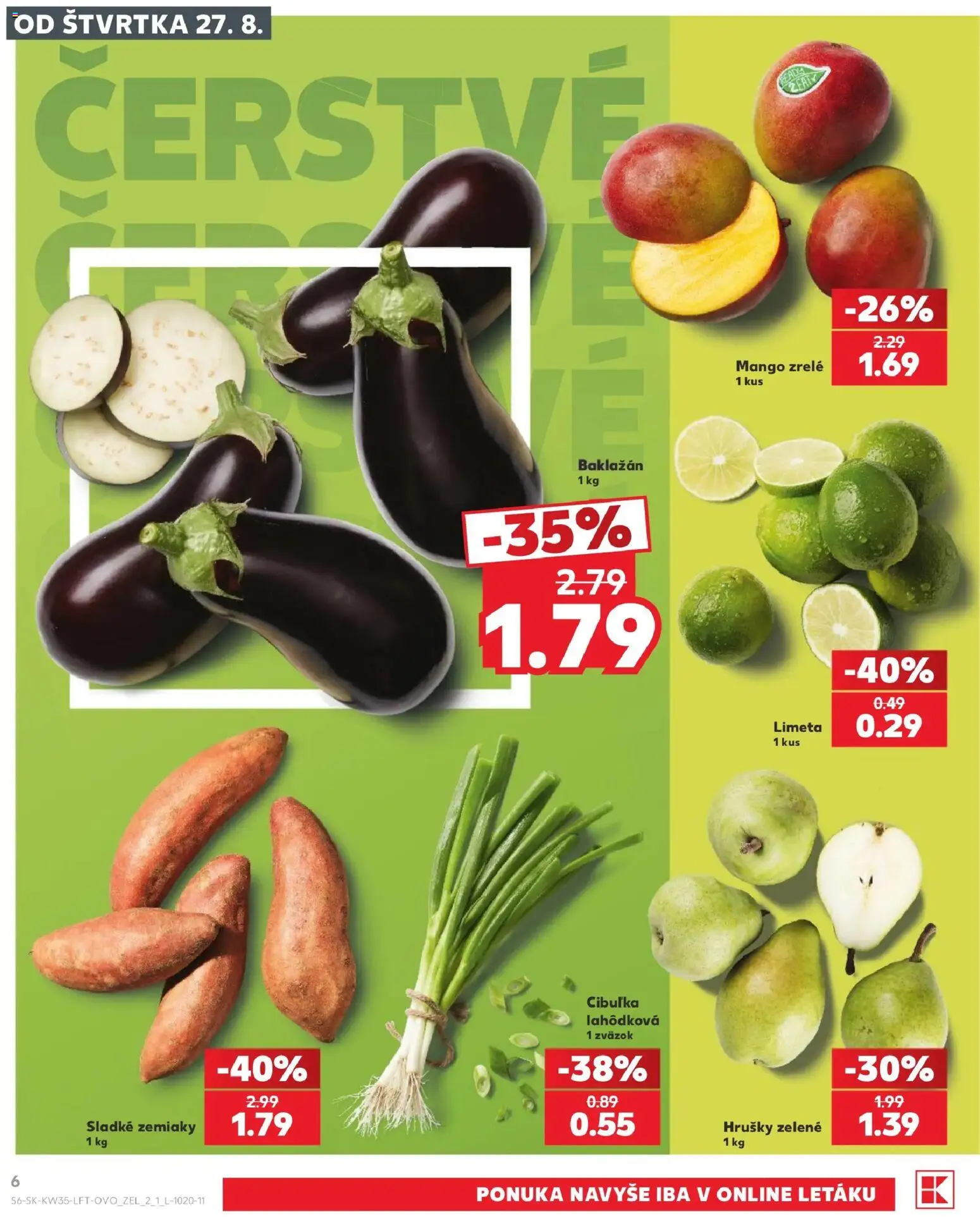 Kaufland SK akciós ujság - amely érvényes a következő dátumtól: 2026.08.27. | Oldal: 6