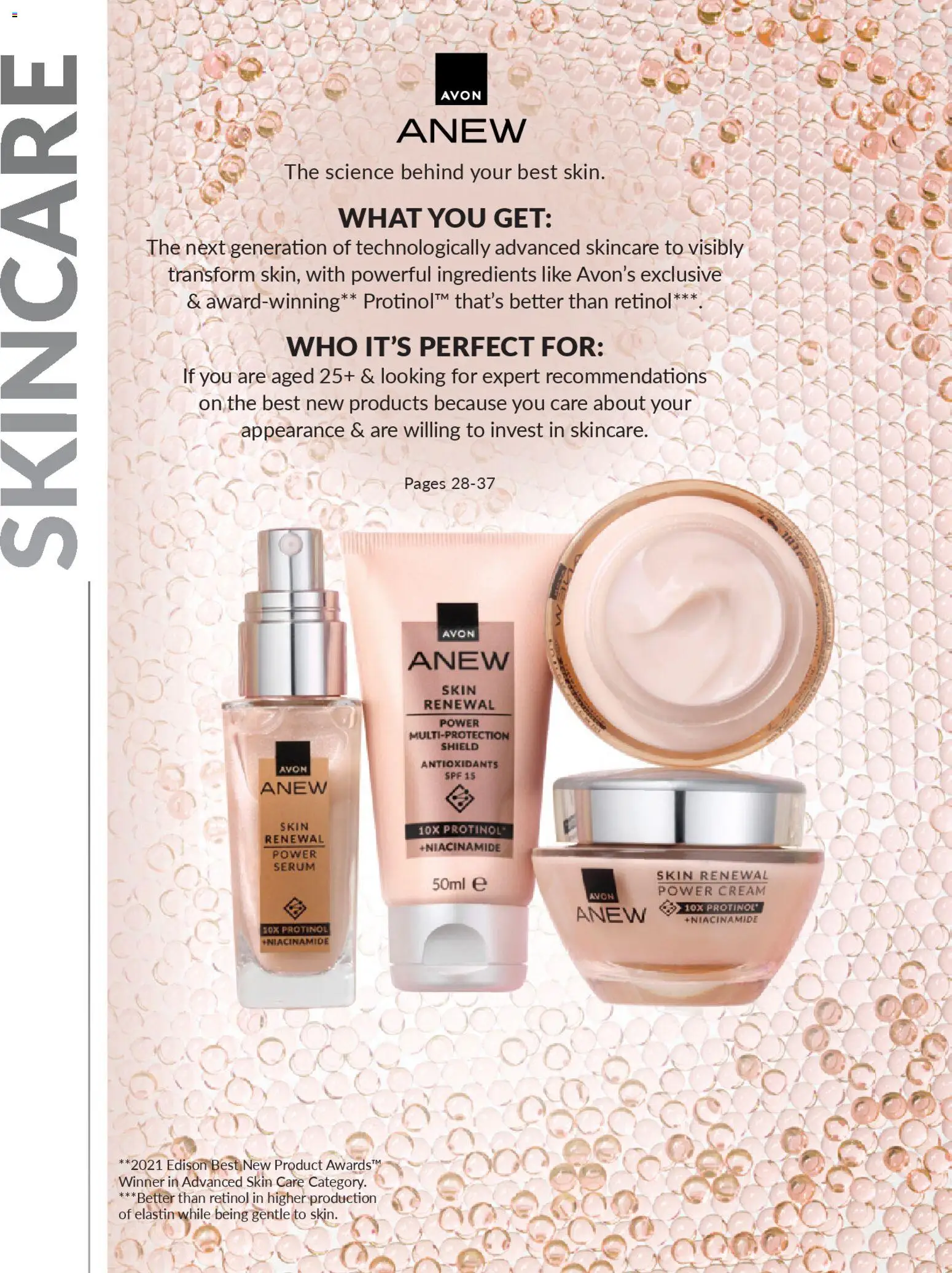 New Avon catalogue – valid from 01.04.2026 | Page: 28 | Products: Serum, Cream, Sunscreen