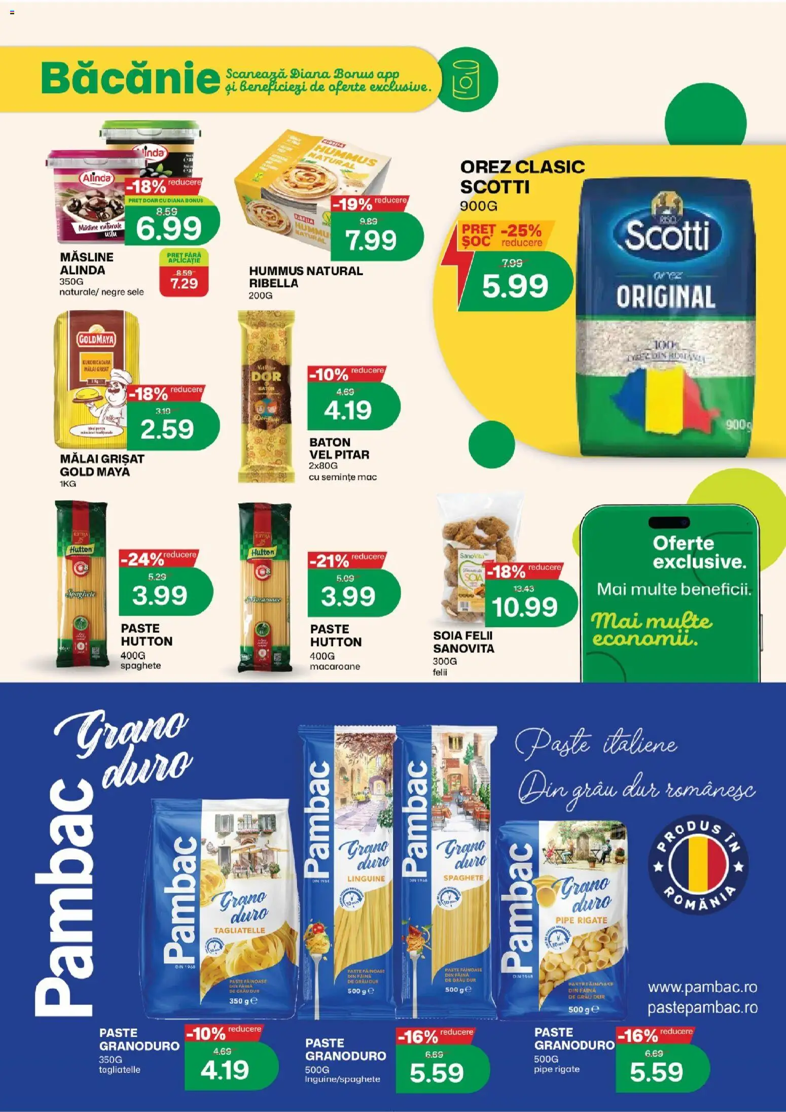 Noul catalog Diana – valabil de la 16.10.2026 | Pagină: 8 | Produse: Măsline, Semințe, Făină, Orez