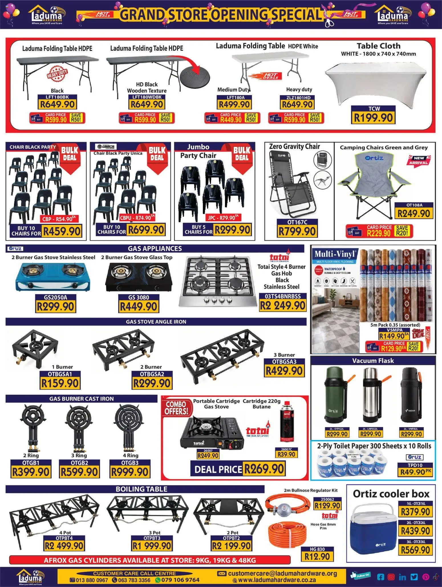 New Laduma Hardware catalogue – valid from 22/10/2026 | Page: 12 | Products: Stove, Toilet, Cooler, Paper