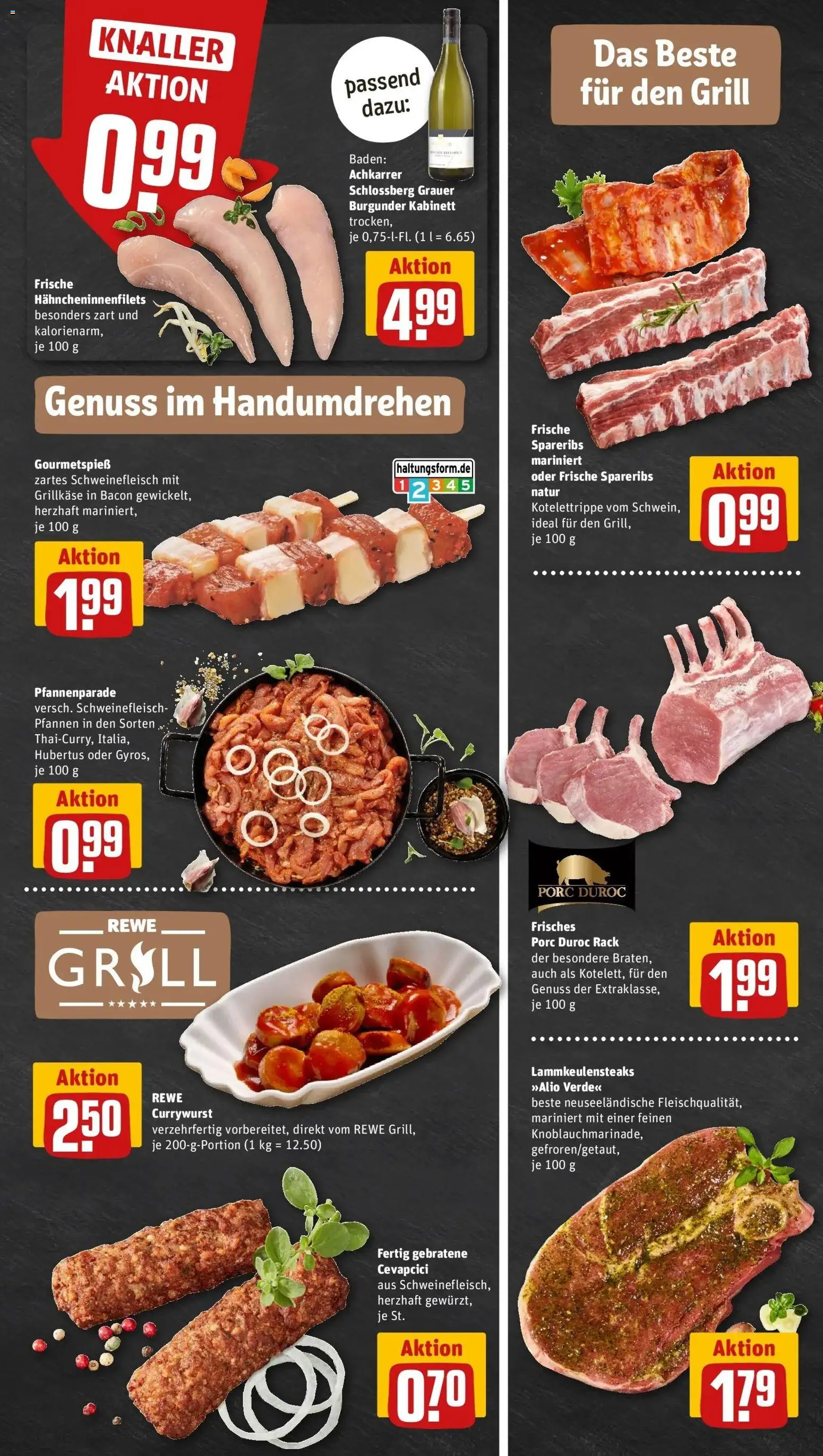 REWE Prospekt ab 04.05.2026 zum Blättern » Angebote | Seite: 9 | Produkte: Grill, Cevapcici, Schweinefleisch, Steak
