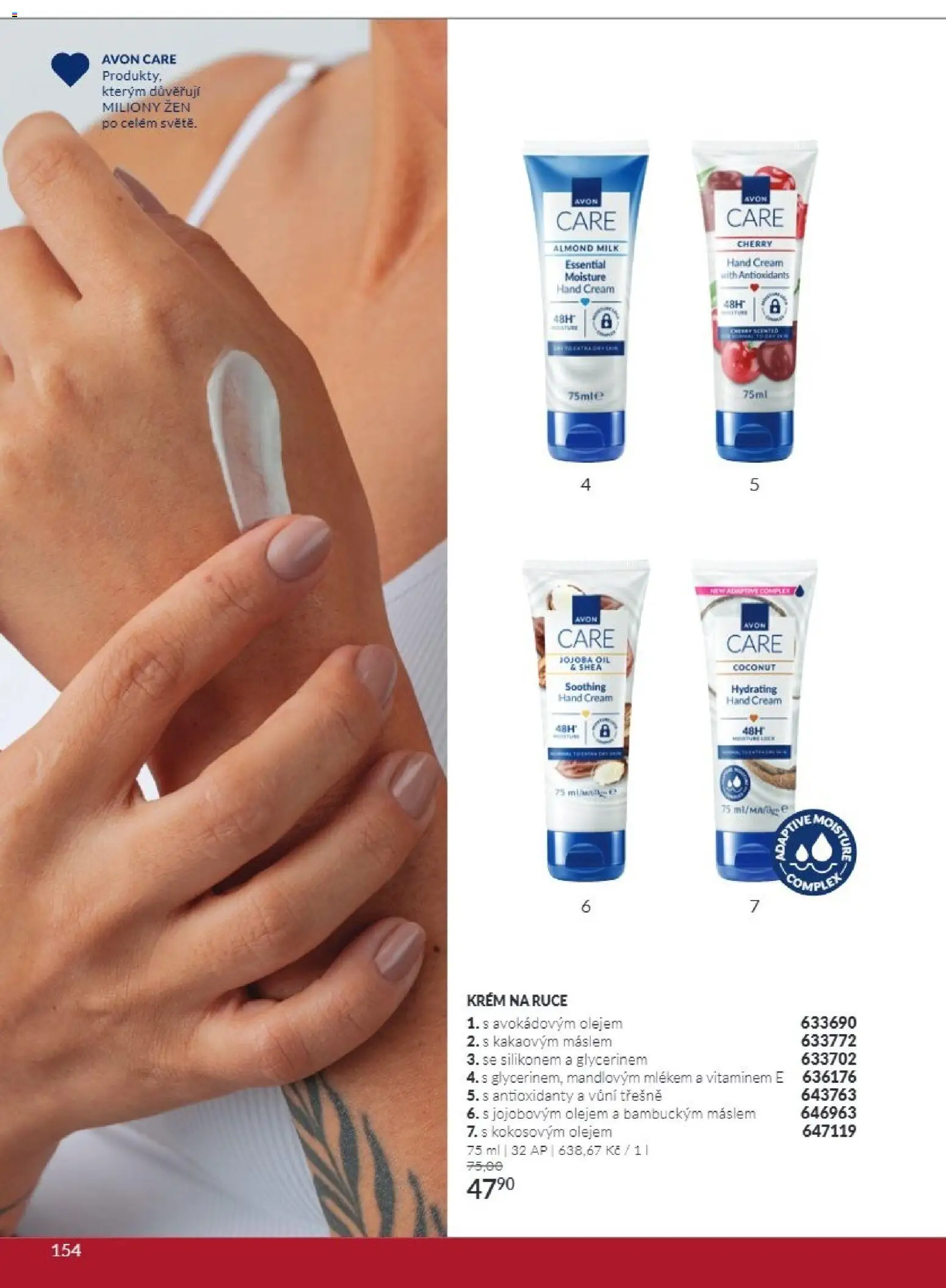 Avon Katalog 10/2026 od 01.10.2026 | Strana: 154 | Produkty: Krém na ruce, Třešně, Krém
