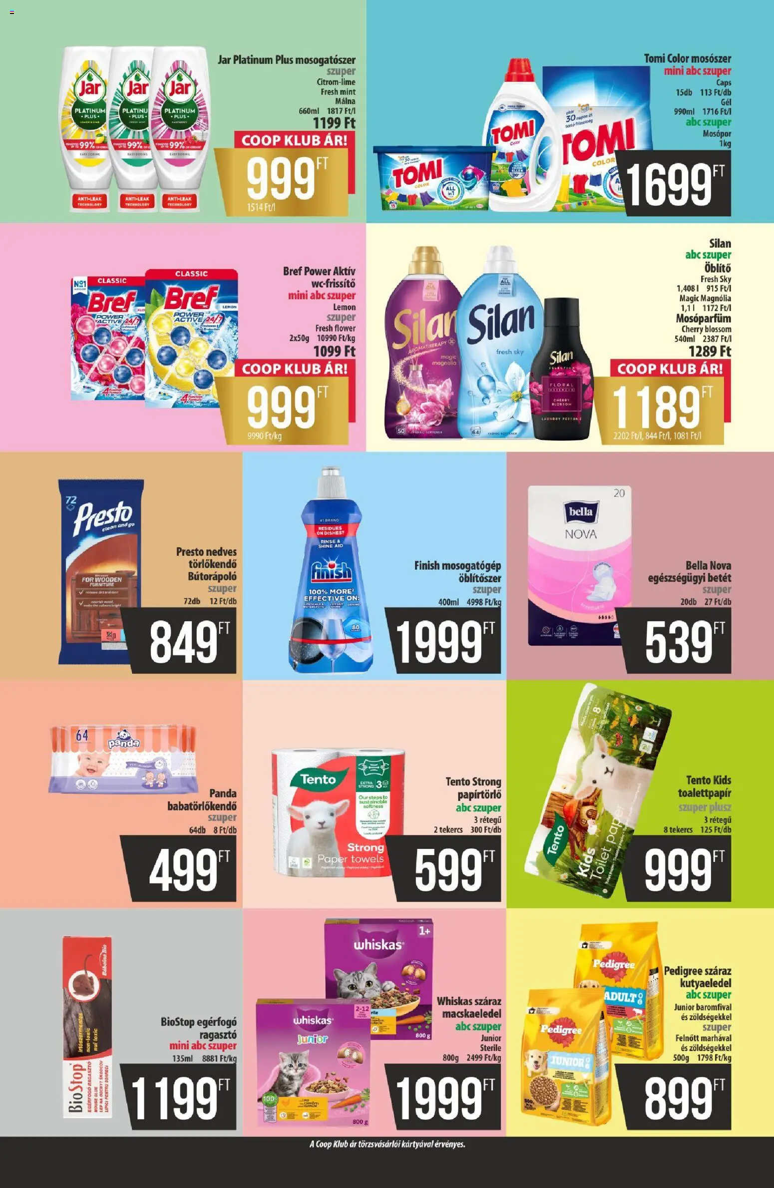 COOP akciós ujság - amely érvényes a következő dátumtól: 2026.09.24. | Oldal: 11 | Termékek: Toalettpapír, Egérfogó, Jar, Kutyaeledel
