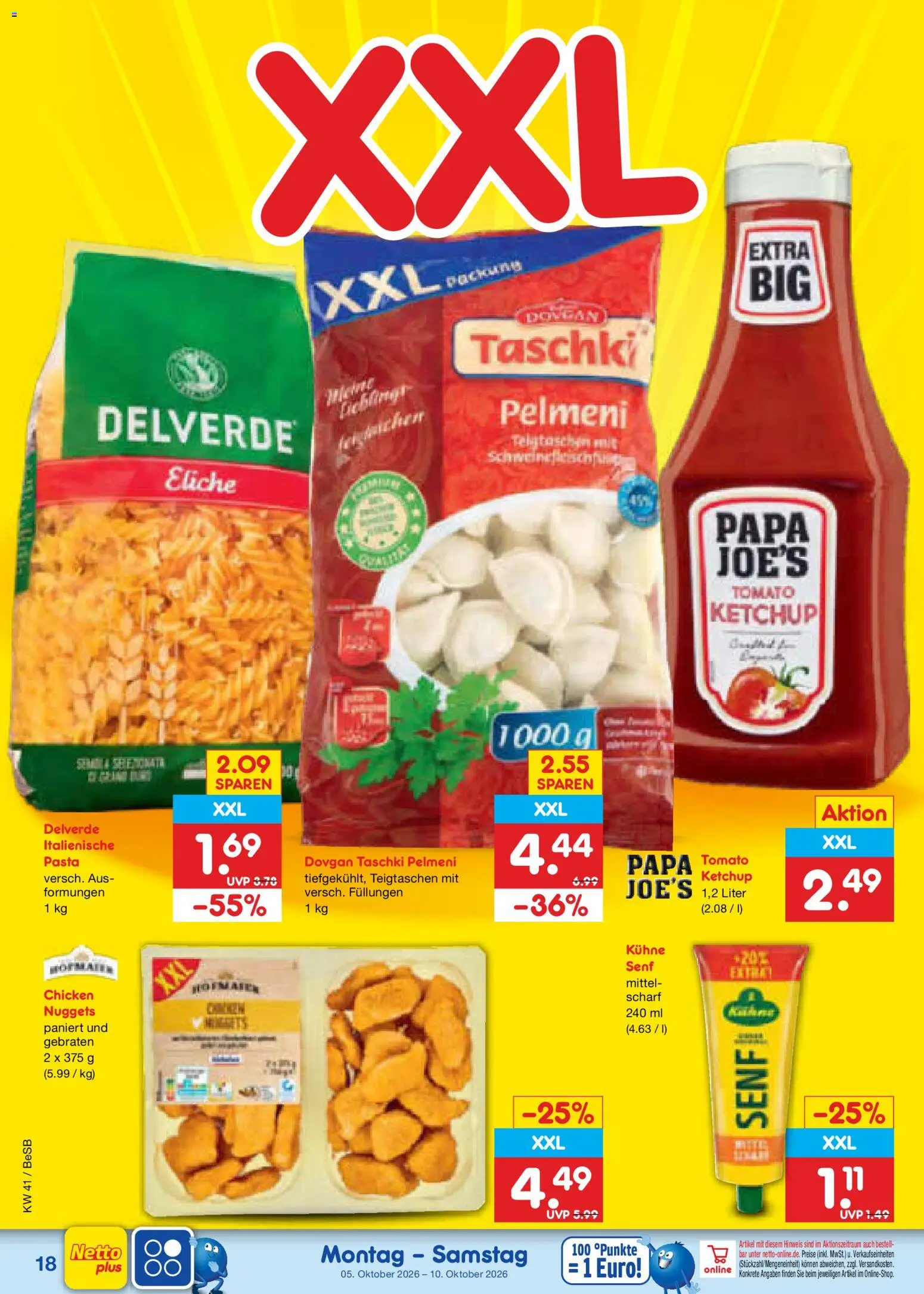 Netto Marken-Discount Prospekt – gültig ab 05.10.2026 | Seite: 20 | Produkte: Pasta, Ketchup